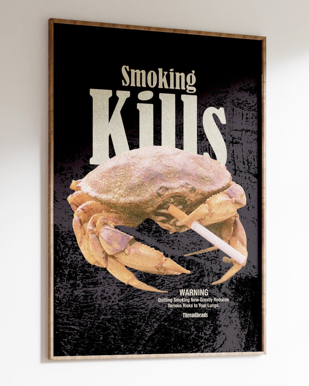 Smoking Kills Art Print #colour_Black