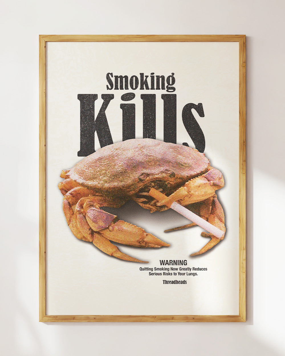 Smoking Kills Art Print #colour_Natural