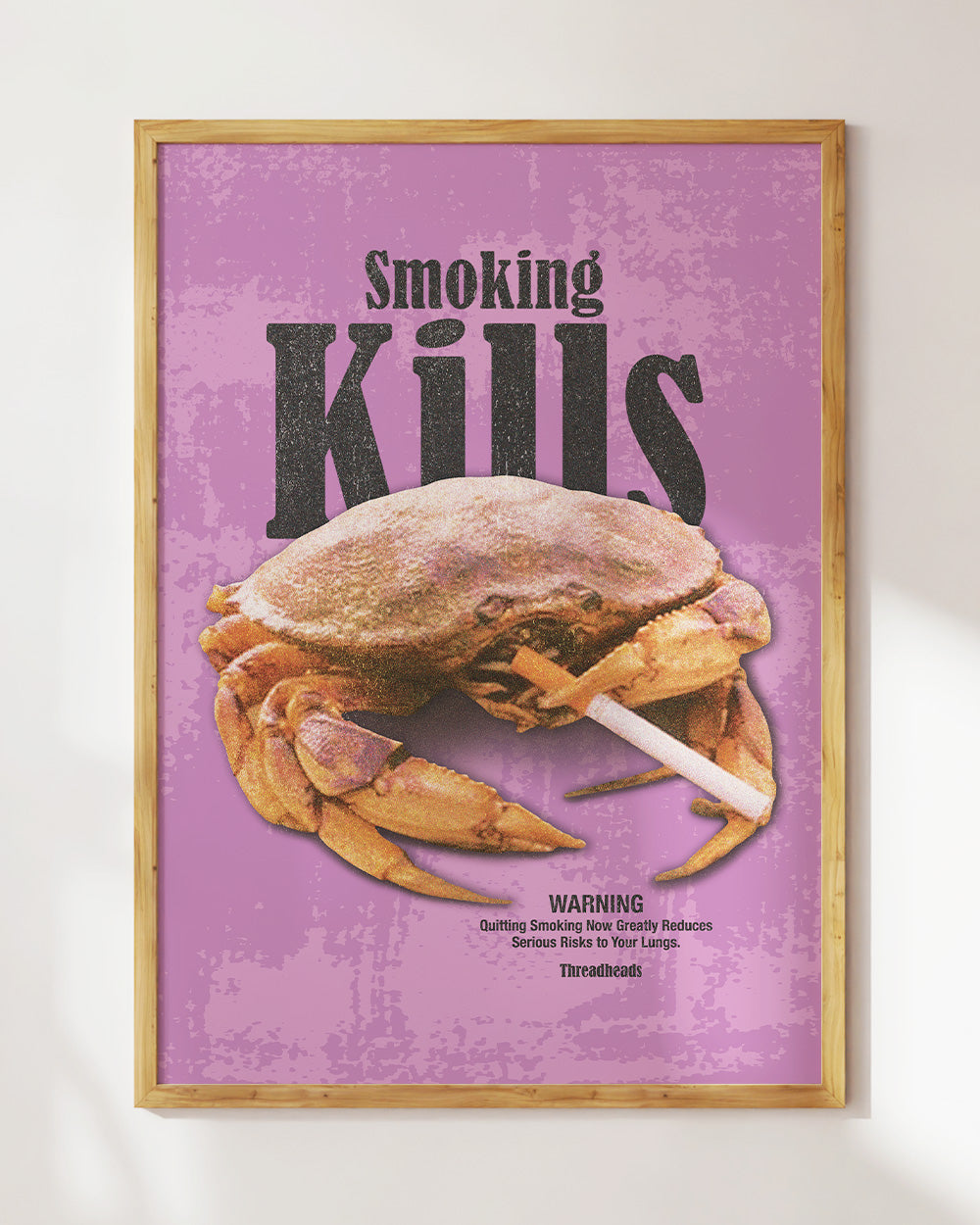 Smoking Kills Art Print #colour_Purple