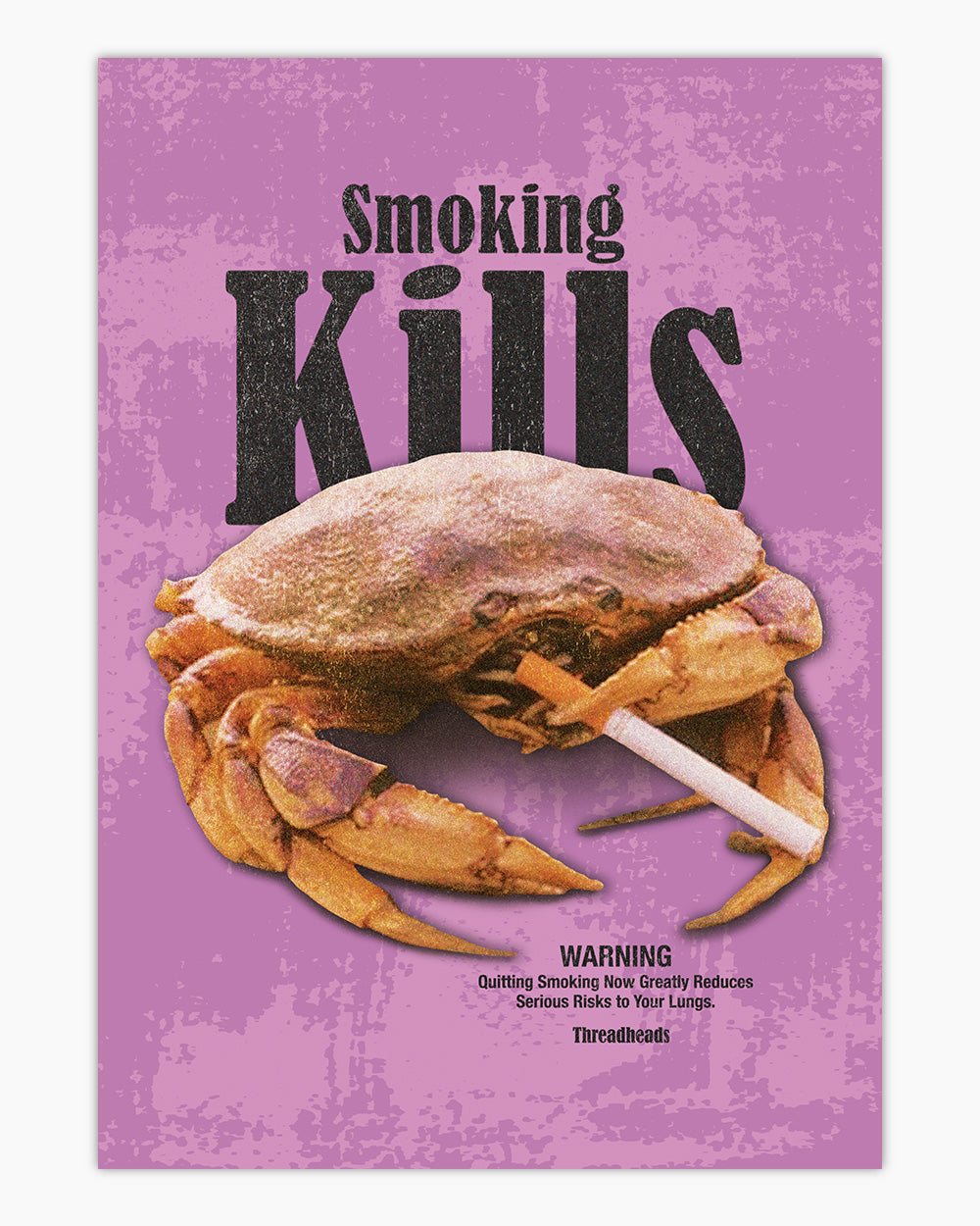 Smoking Kills Art Print #colour_Purple