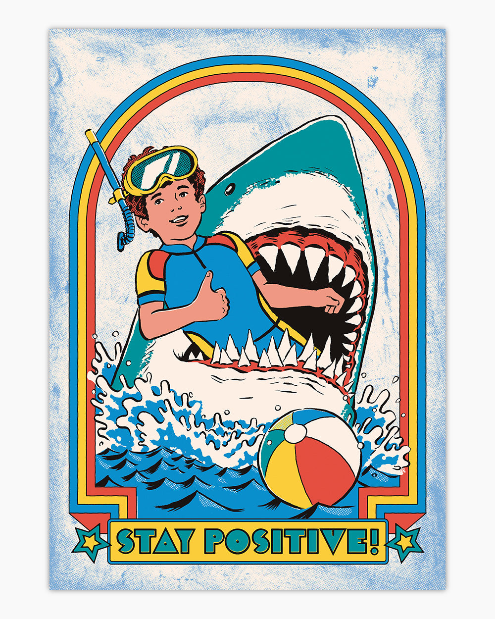 Stay Positive Art Print Online Australia #colour_white