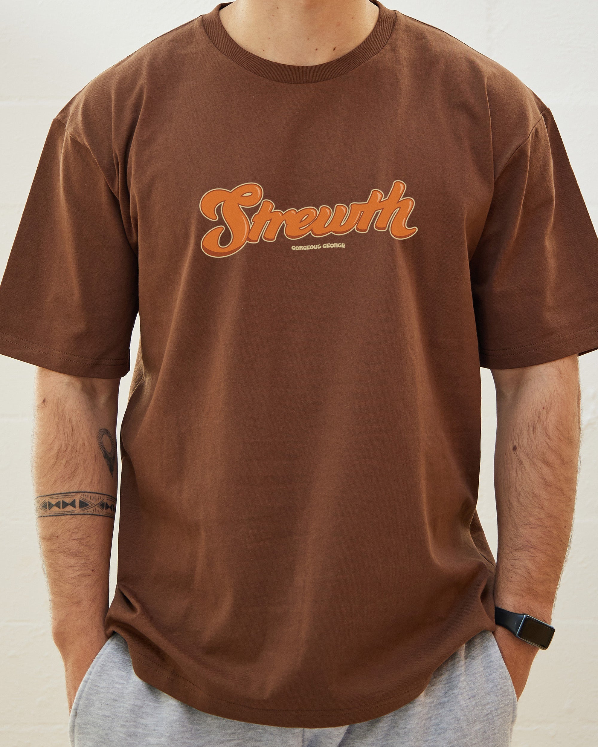 Strewth T-Shirt Australia Online Brown