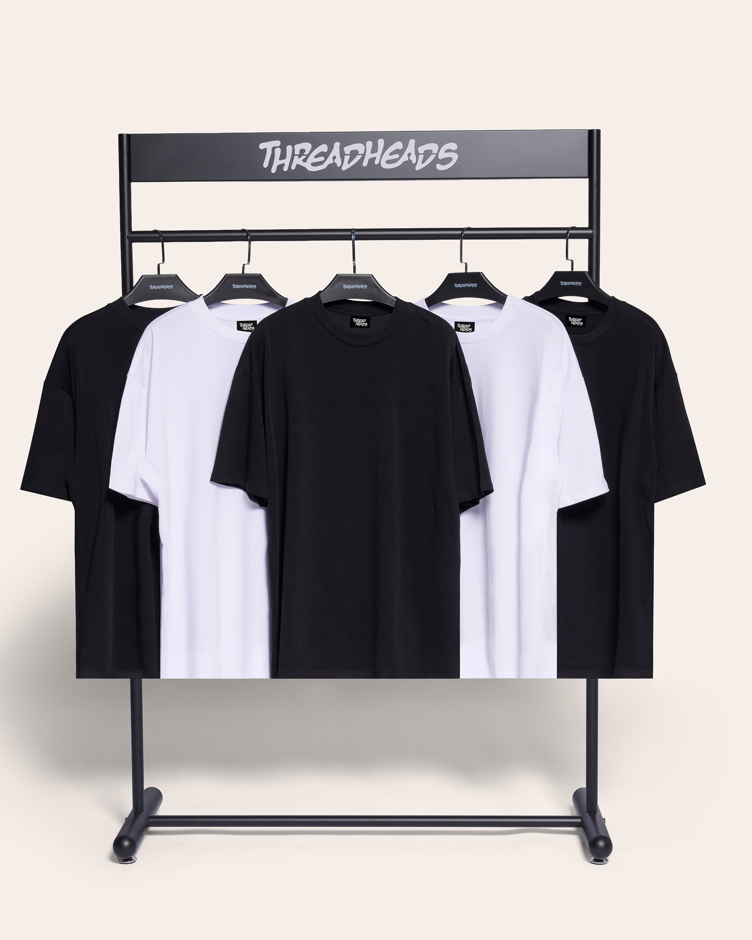 Oversized Tee 5 Pack: Black, White