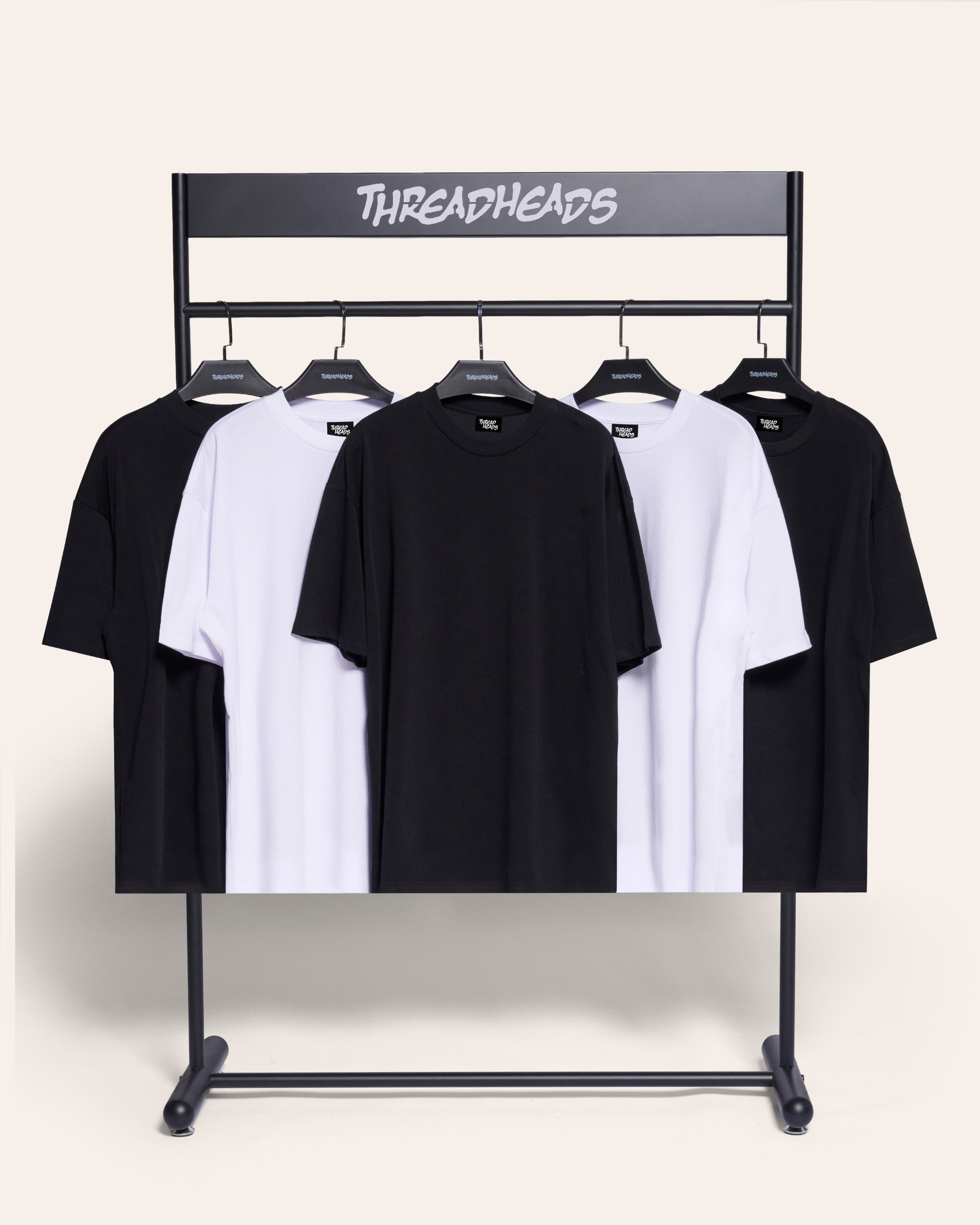 Oversized Tee 5 Pack: Black, White