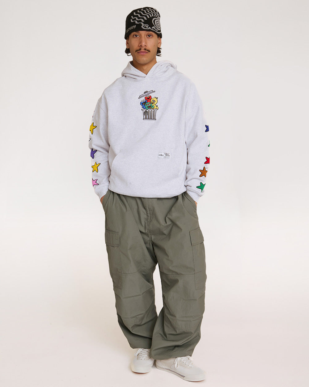Tokyo Bin Party Grey Hoodie | Official Sesame Street Merchandise