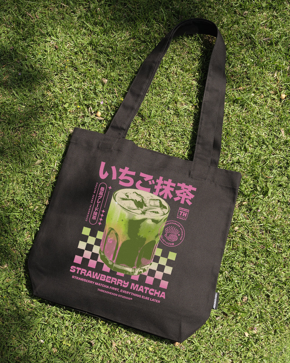 Strawberry Matcha Tote Bag | Threadheads Australia