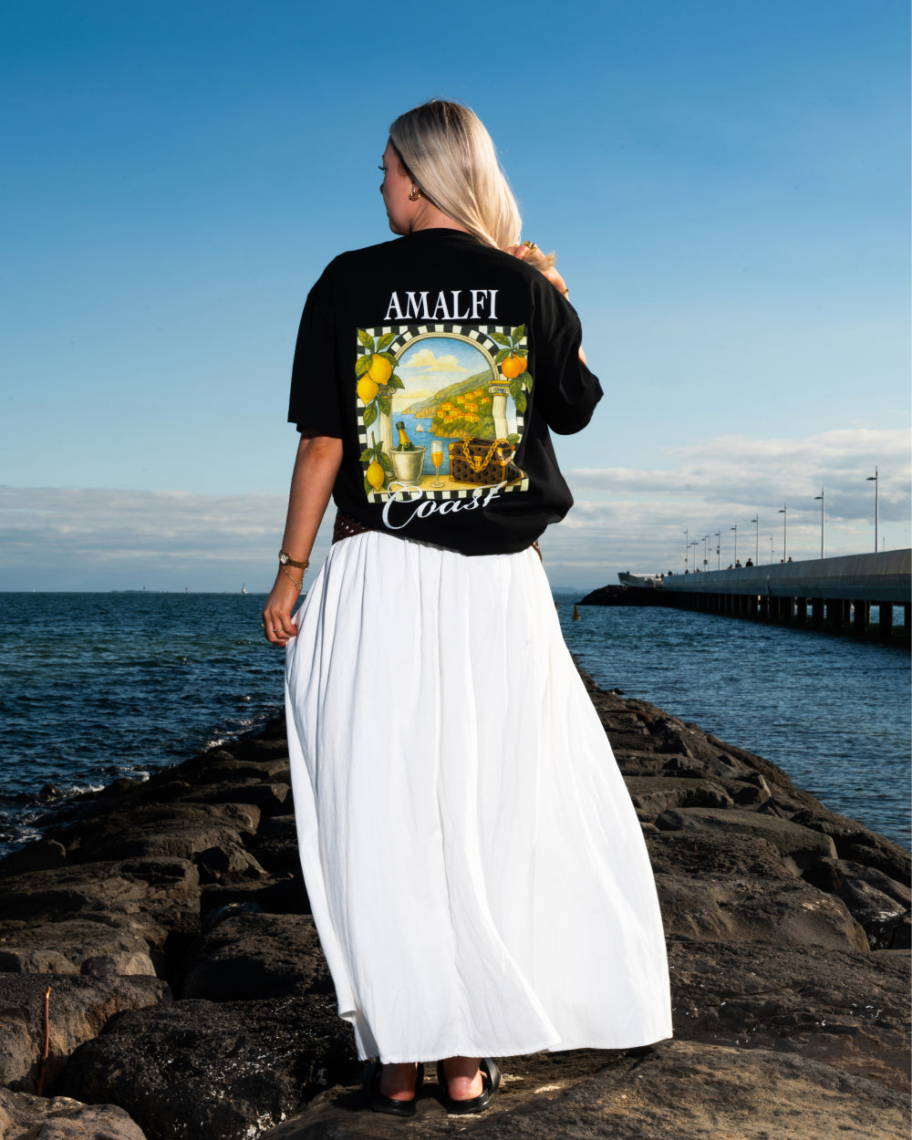Amalfi Coast Oversized Tee Online Australia