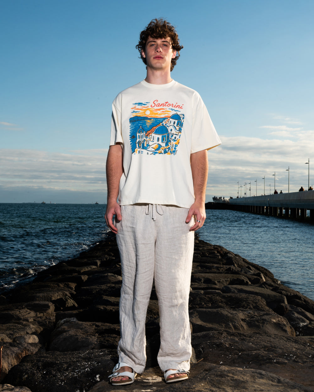 Santorini Sunset Oversized Tee Online Australia