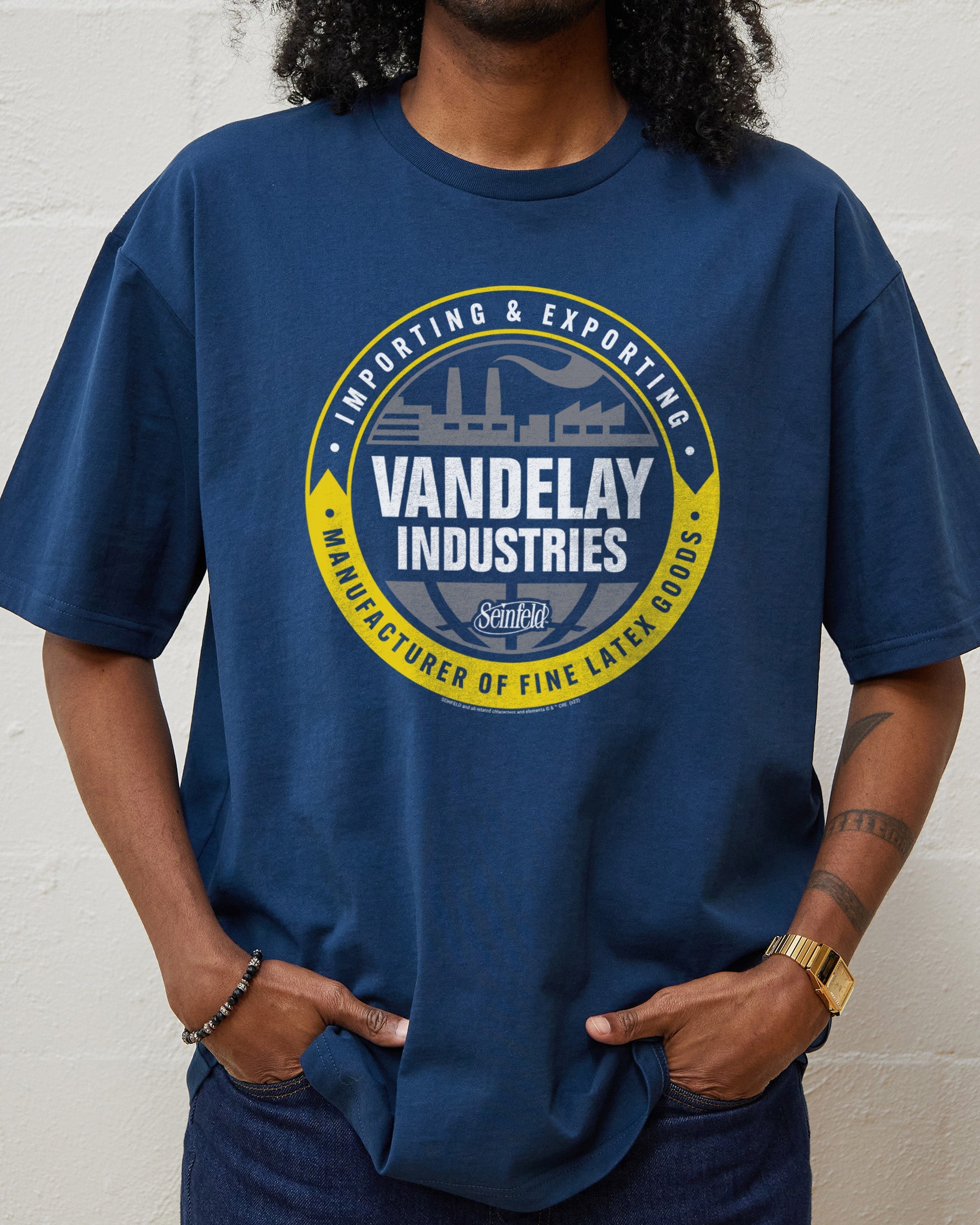 Vandelay Industries Logo T-Shirt Navy