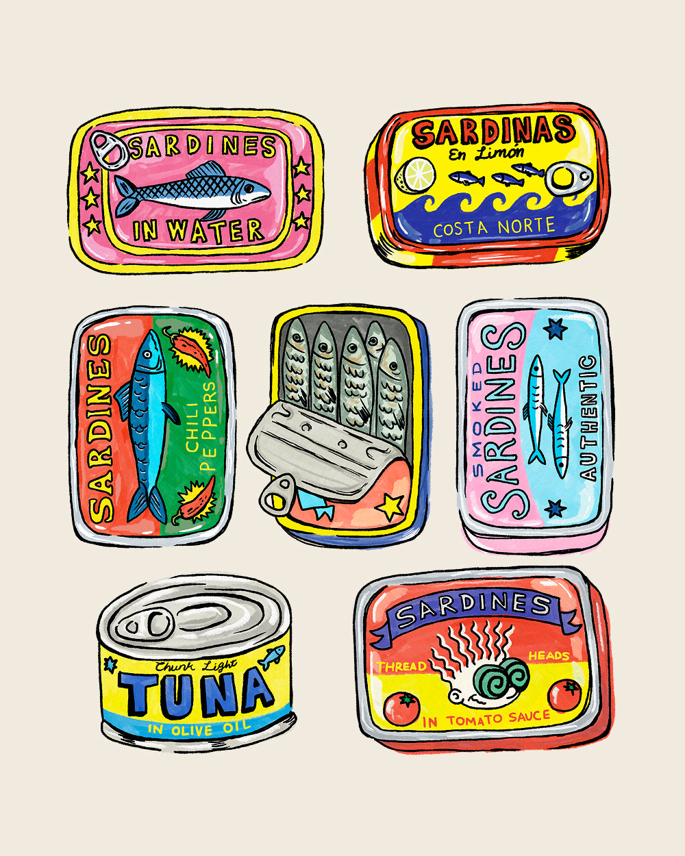 Canned Goods Art Print