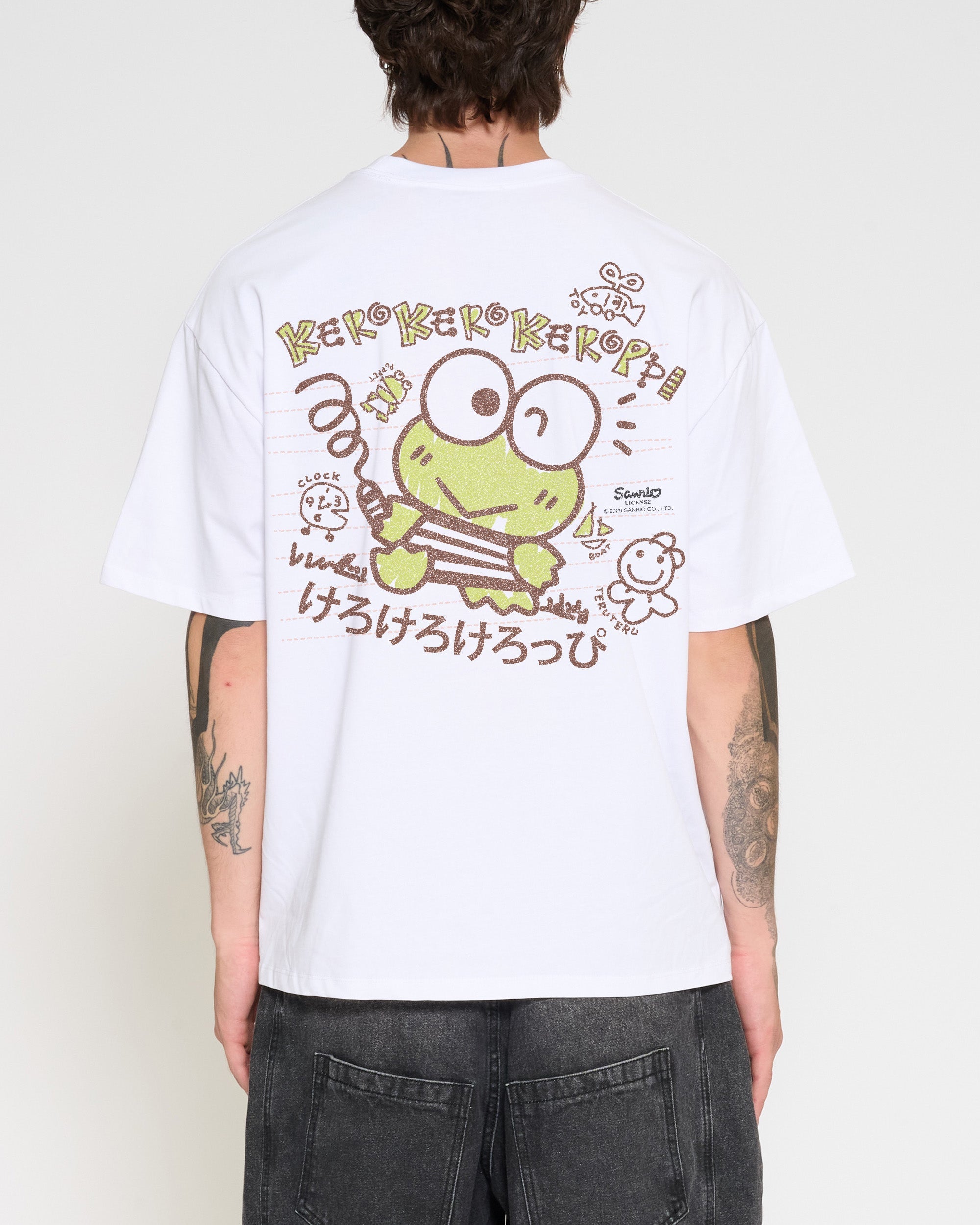 Keroppi Scribble Oversized Tee | Sanrio | Threadheads Australia