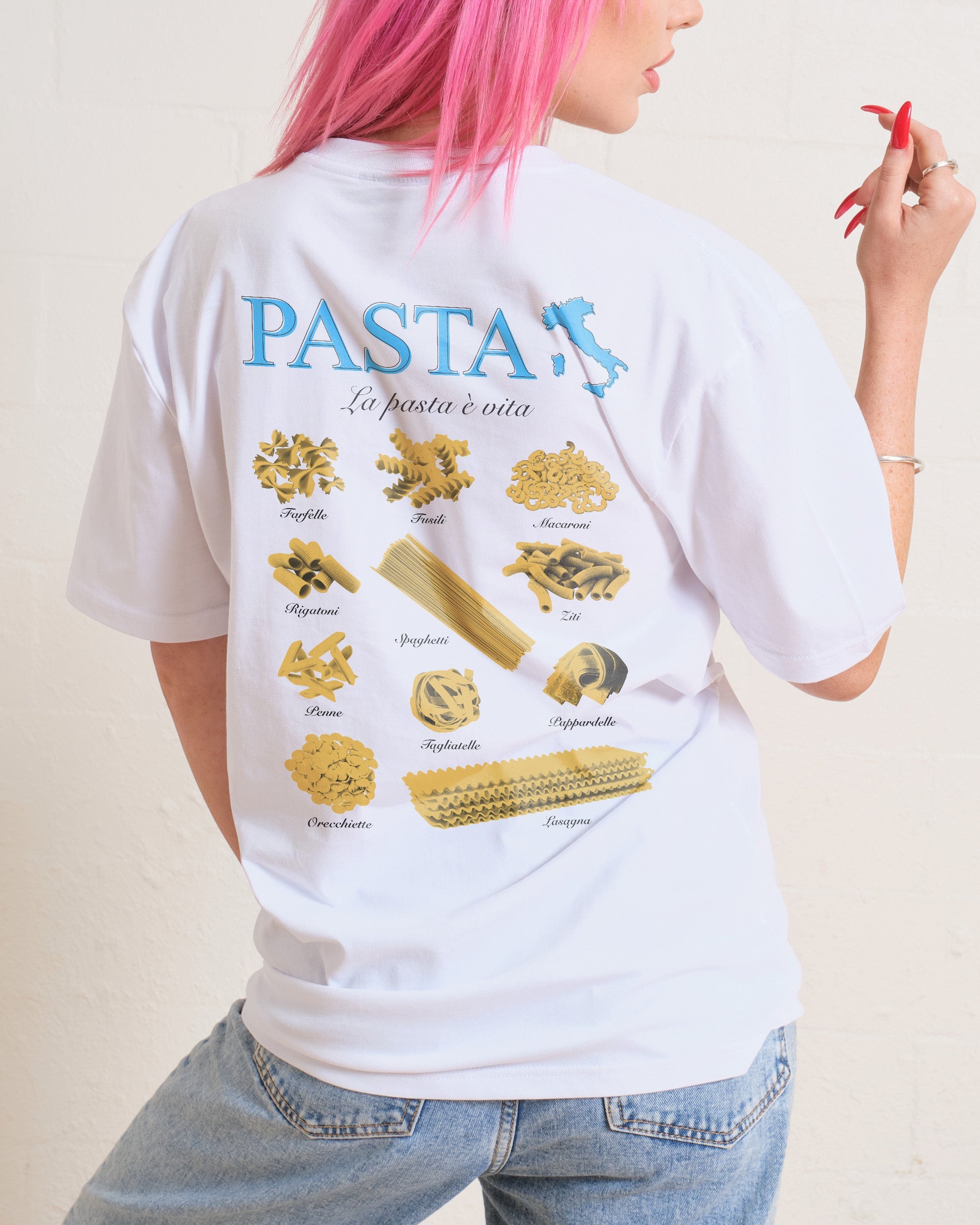 Pasta Is Life T-Shirt Australia Online White