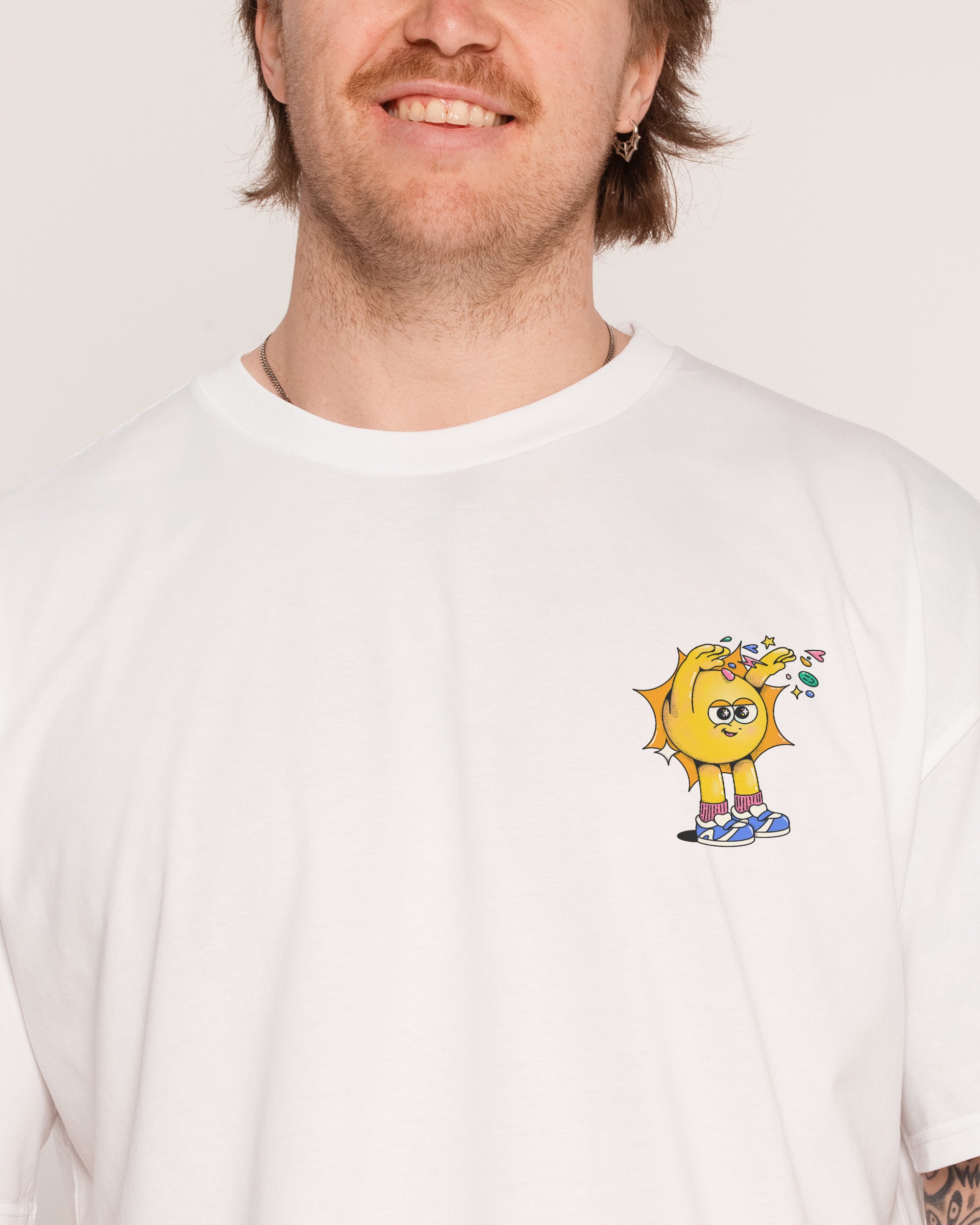 Hit Em' With the Good Vibes White T-Shirt