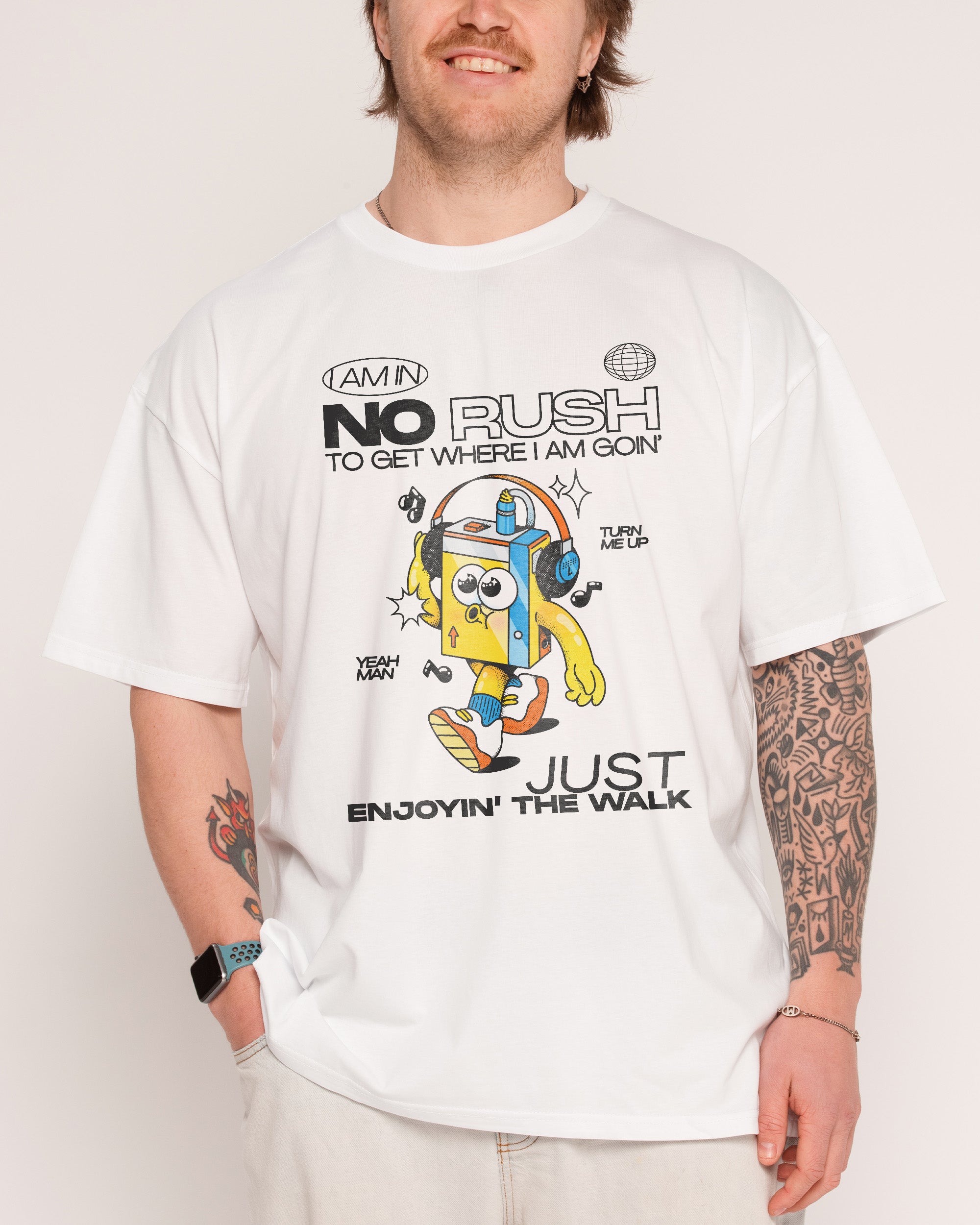 No Rush White T-Shirt