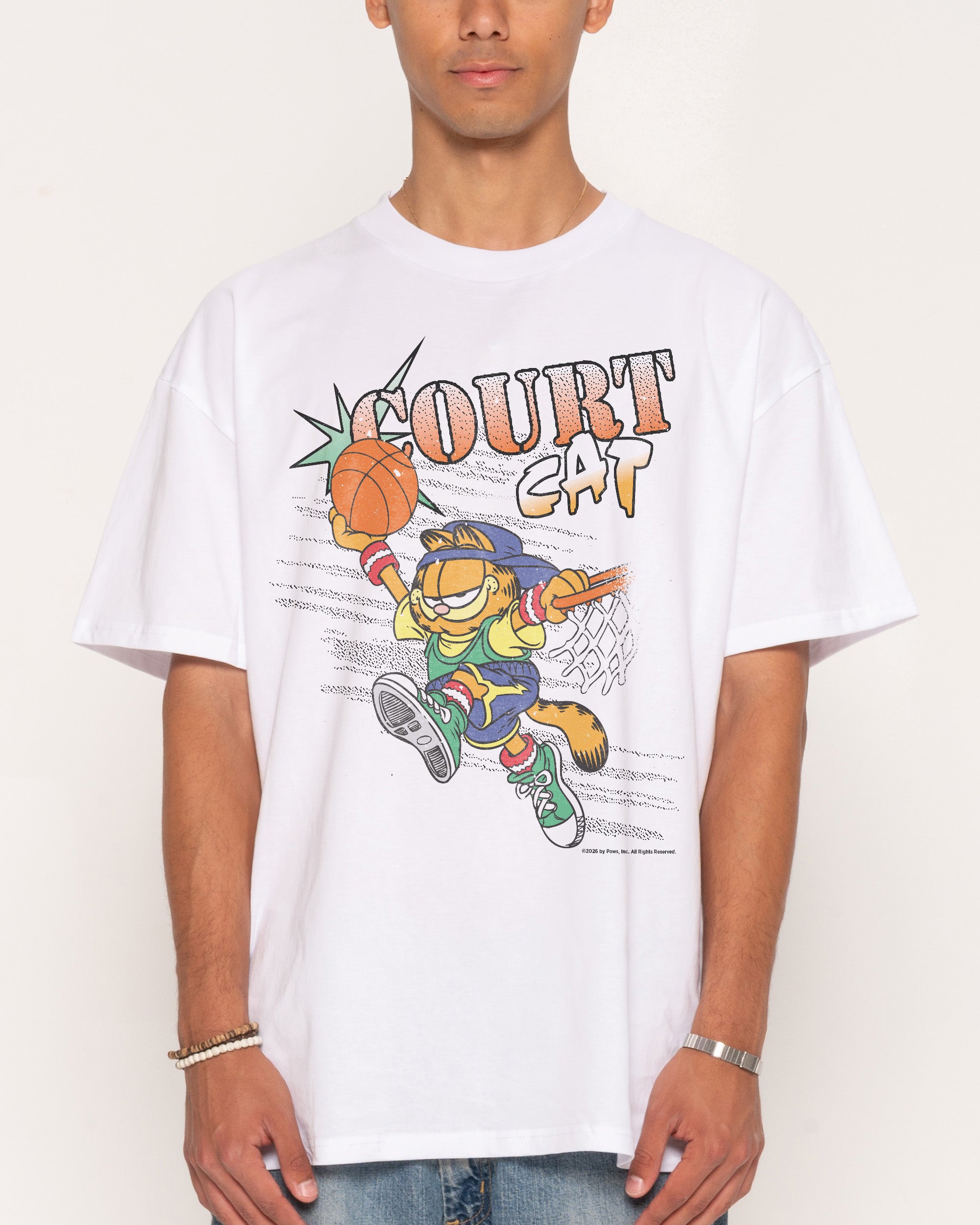 Court Cat White T-Shirt