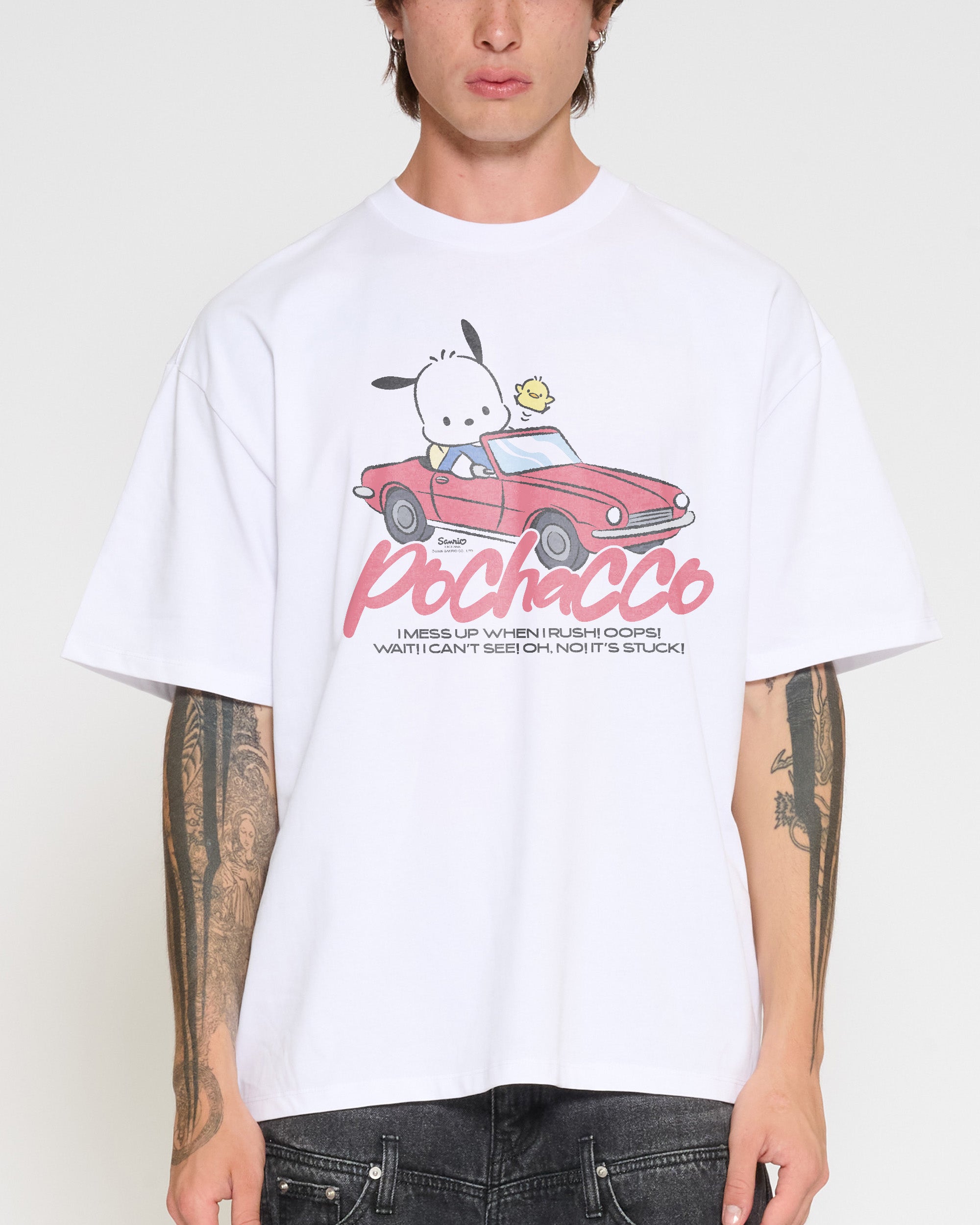 Pochacco Peak Hour Oversized Tee Official Hello Kitty and Friends collab Threadheads