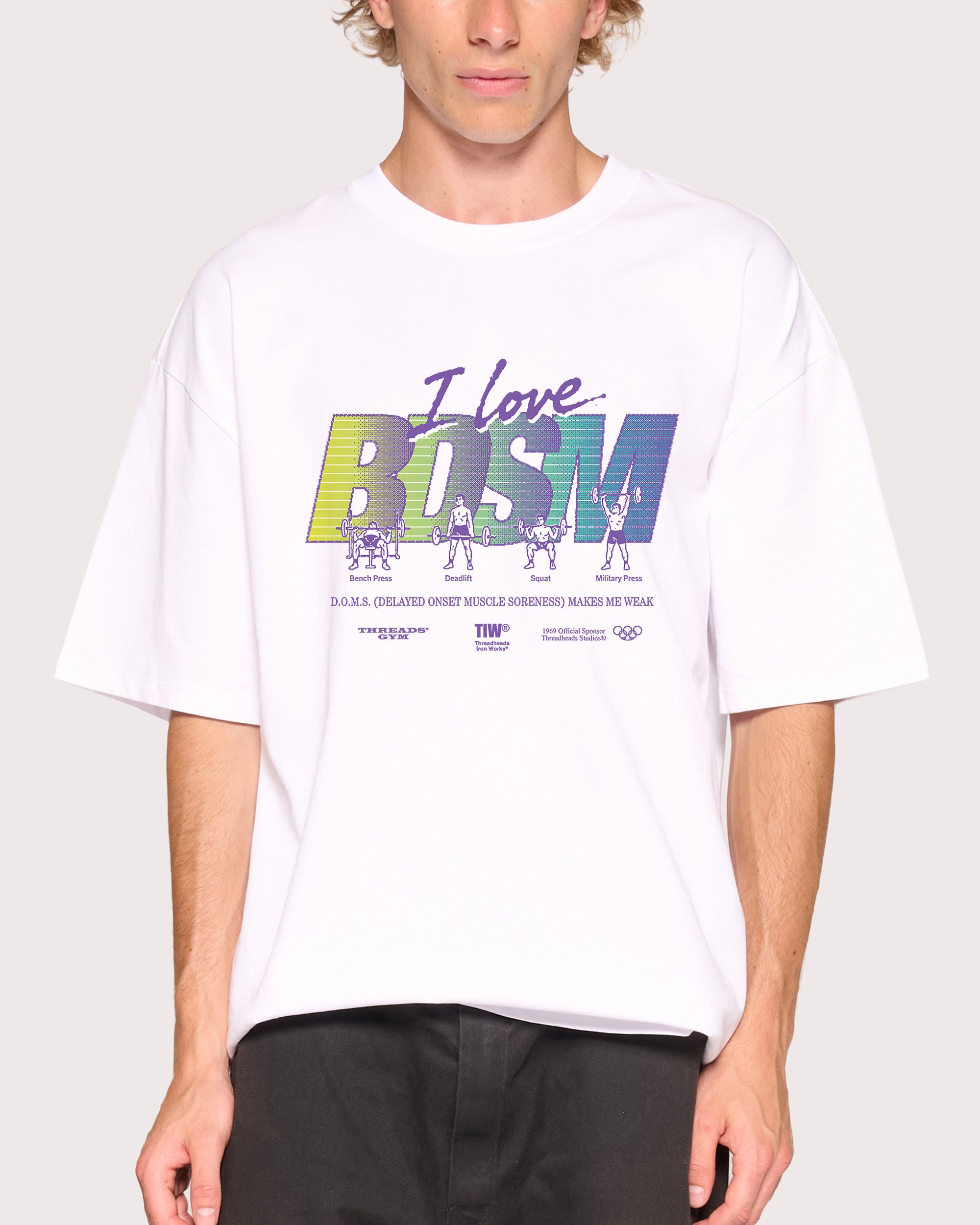 I Love BDSM White Oversized Tee