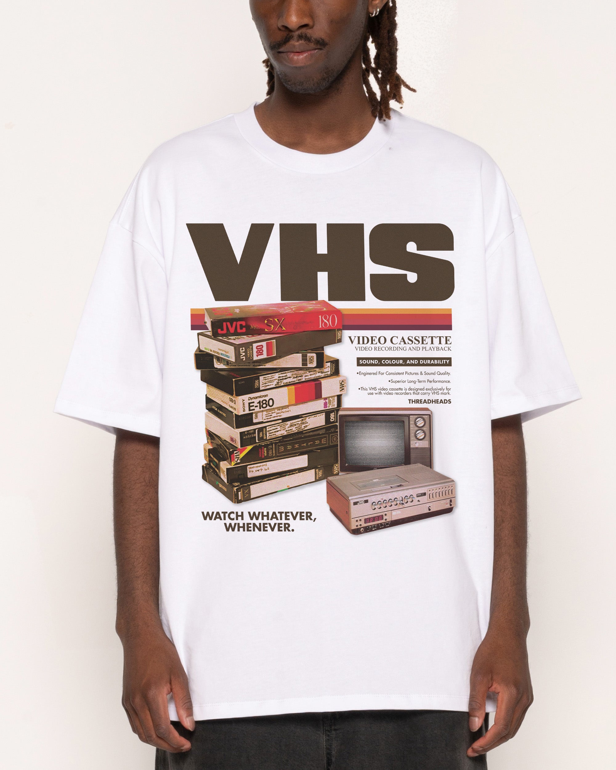 Vintage VHS Tapes Oversized Tee