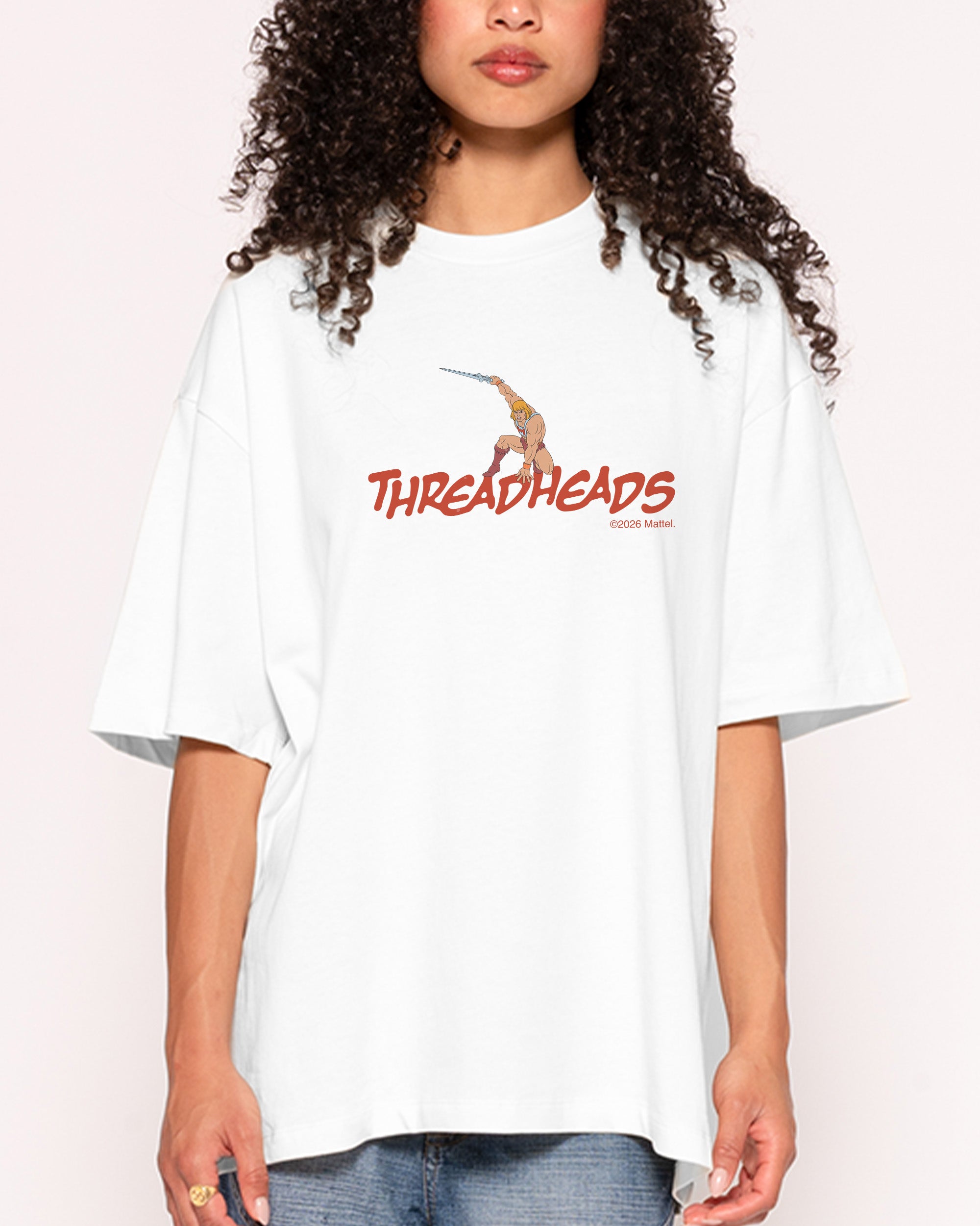 He-Man Threadheads White Oversized Tee