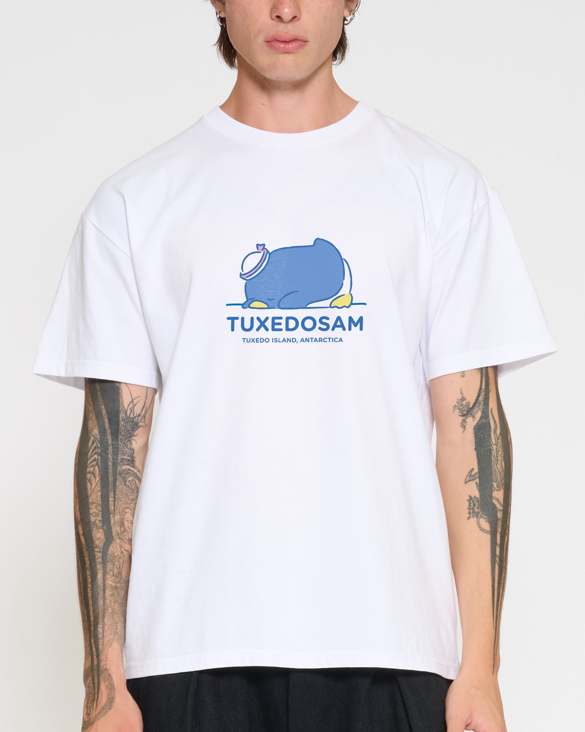 Tuxedosam Staying Cool T-Shirt Official Hello Kitty and Friends collab Threadheads