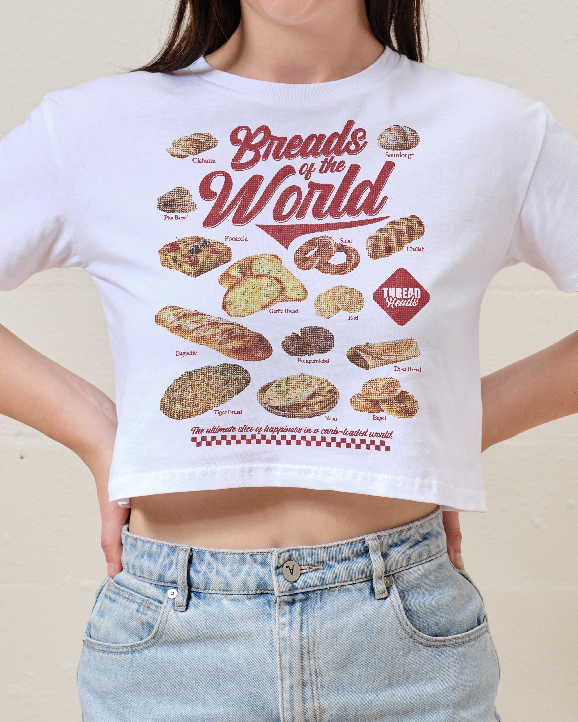 Breads of the World Crop Tee Australia Online White