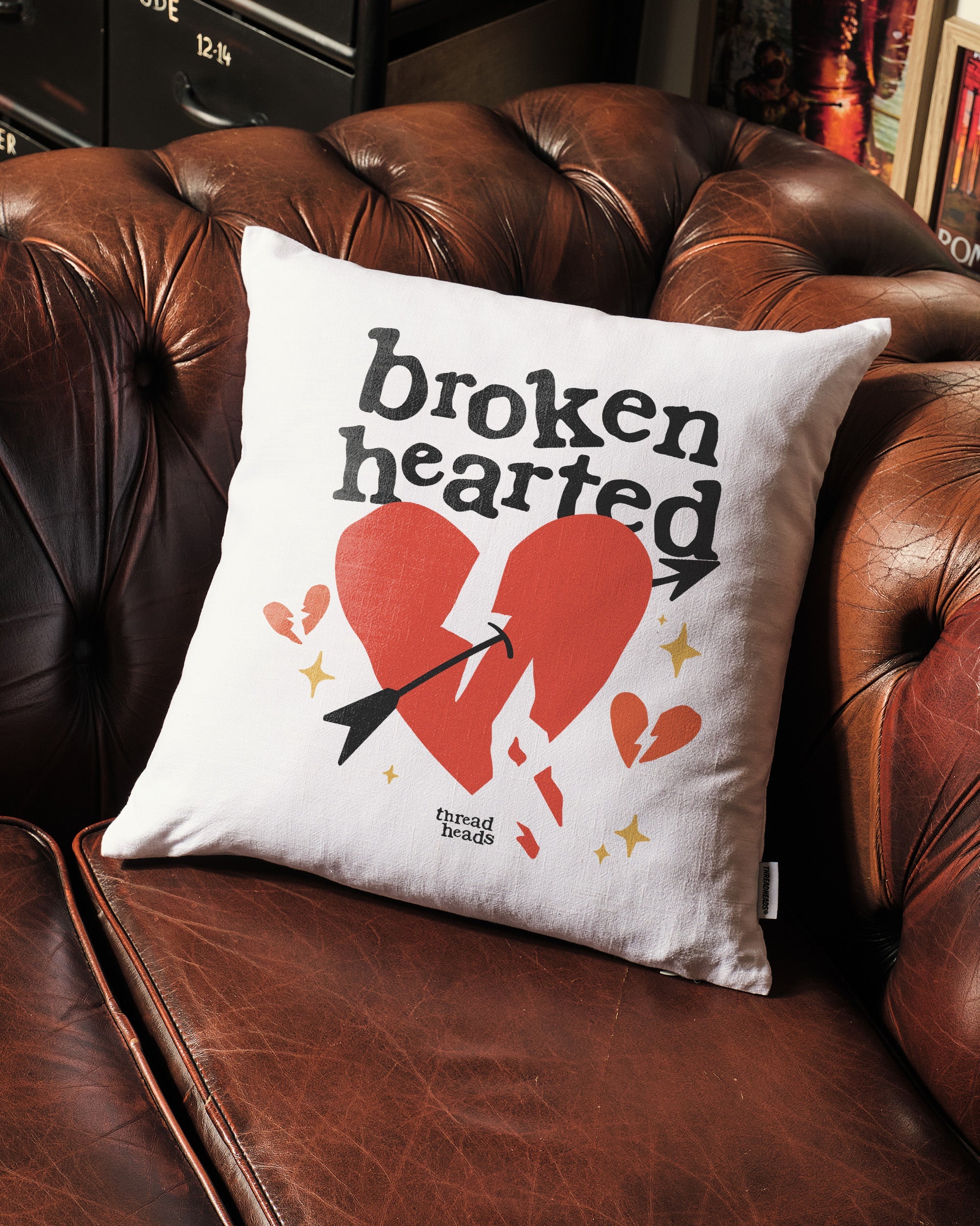 Broken Hearted Cushion Australia Online White