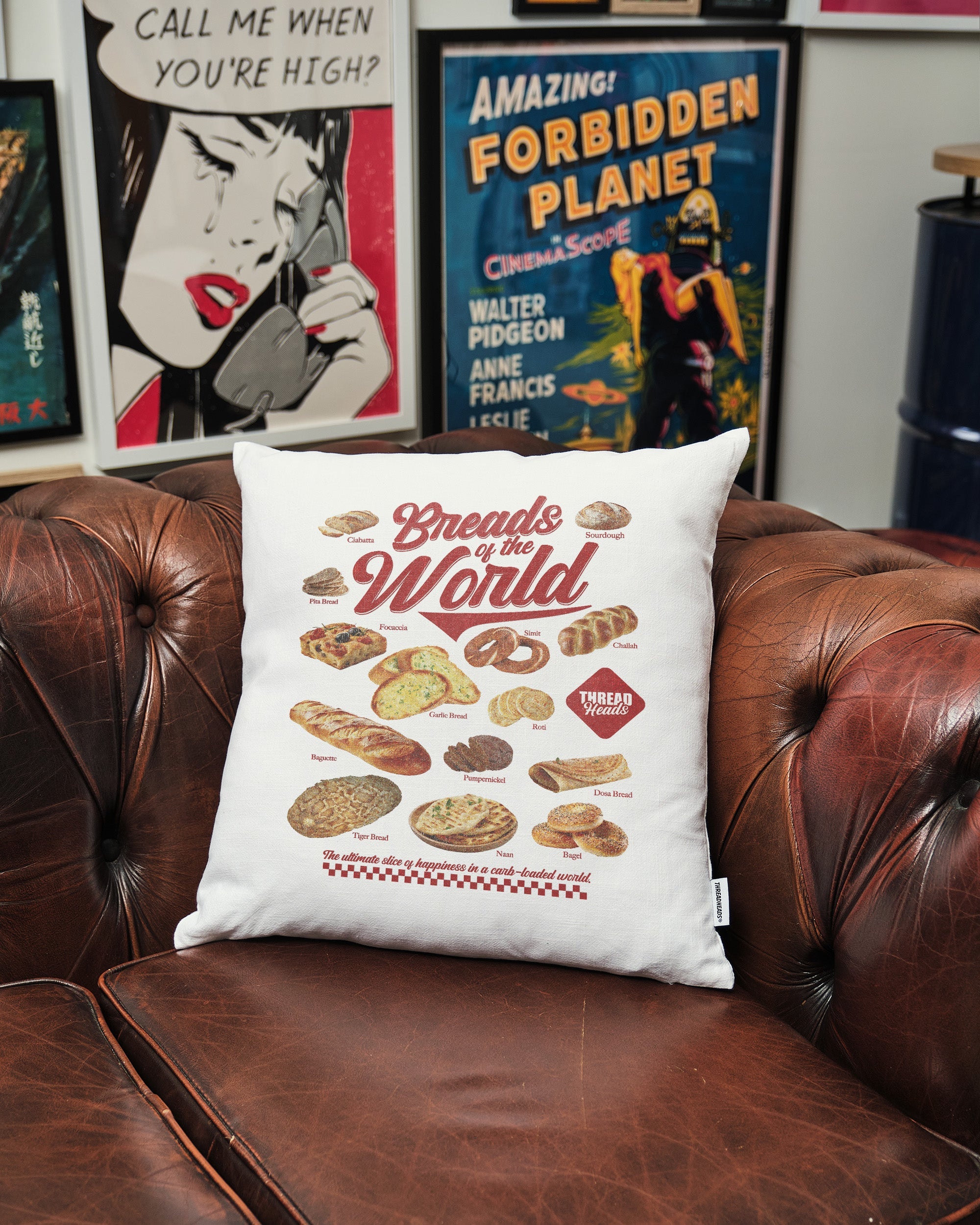 Breads of the World Cushion Australia Online White