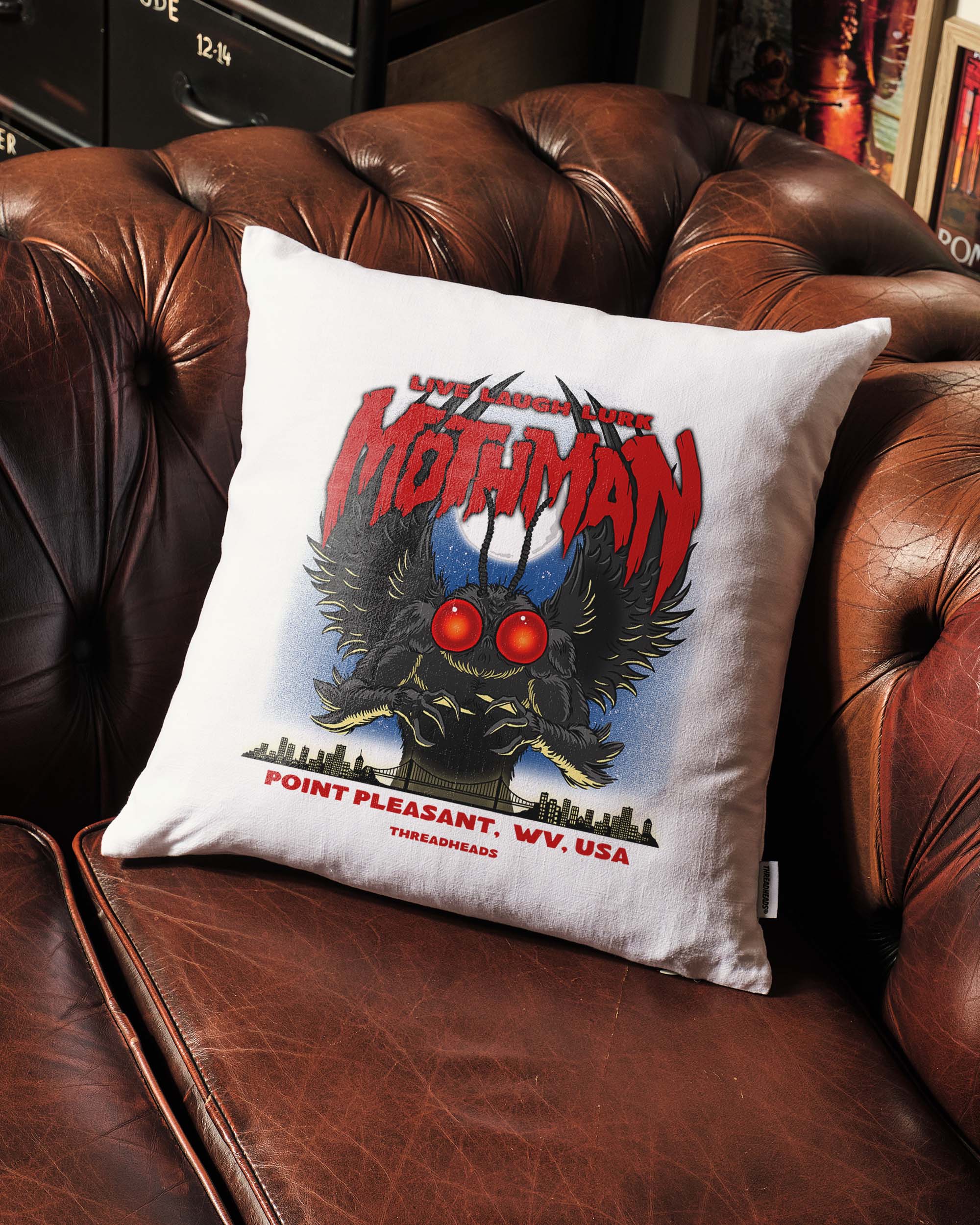 Mothman - Live Laugh Lurk Cushion Australia Online