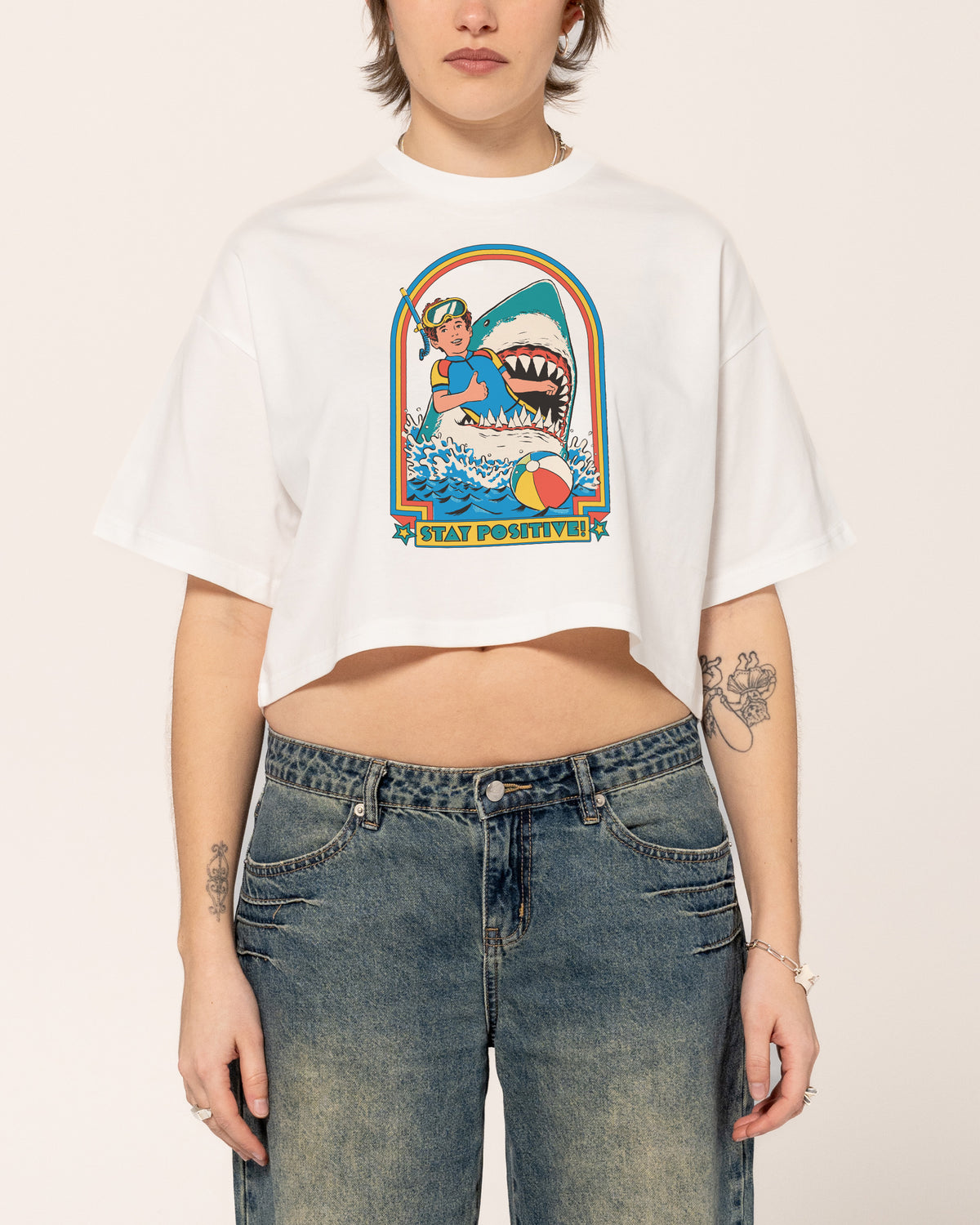 Stay Positive Crop Tee
