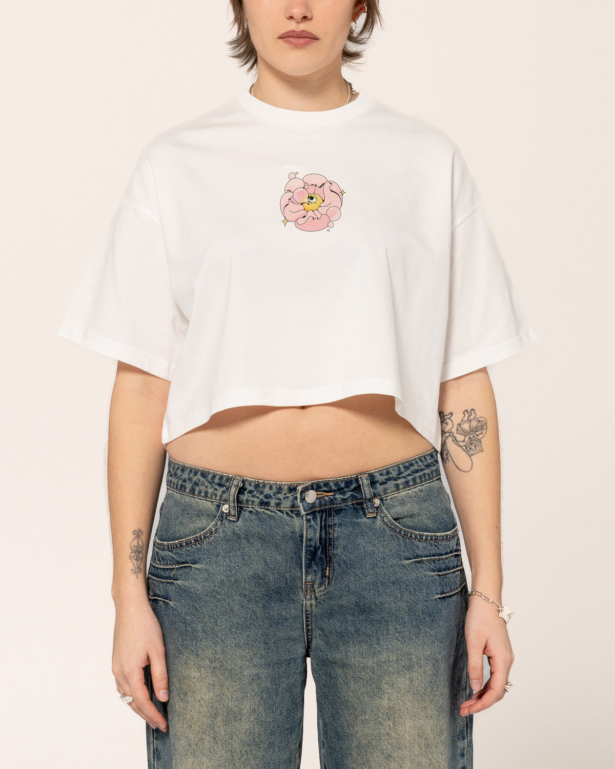 Bubble Blossom Crop Tee
