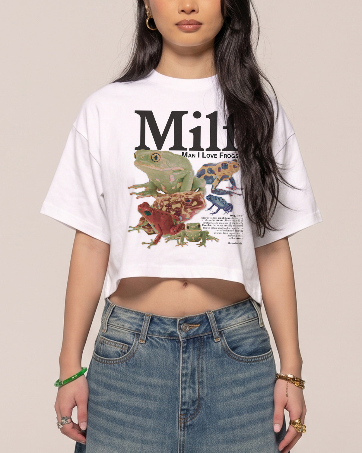 Man I Love Frogs Crop Tee