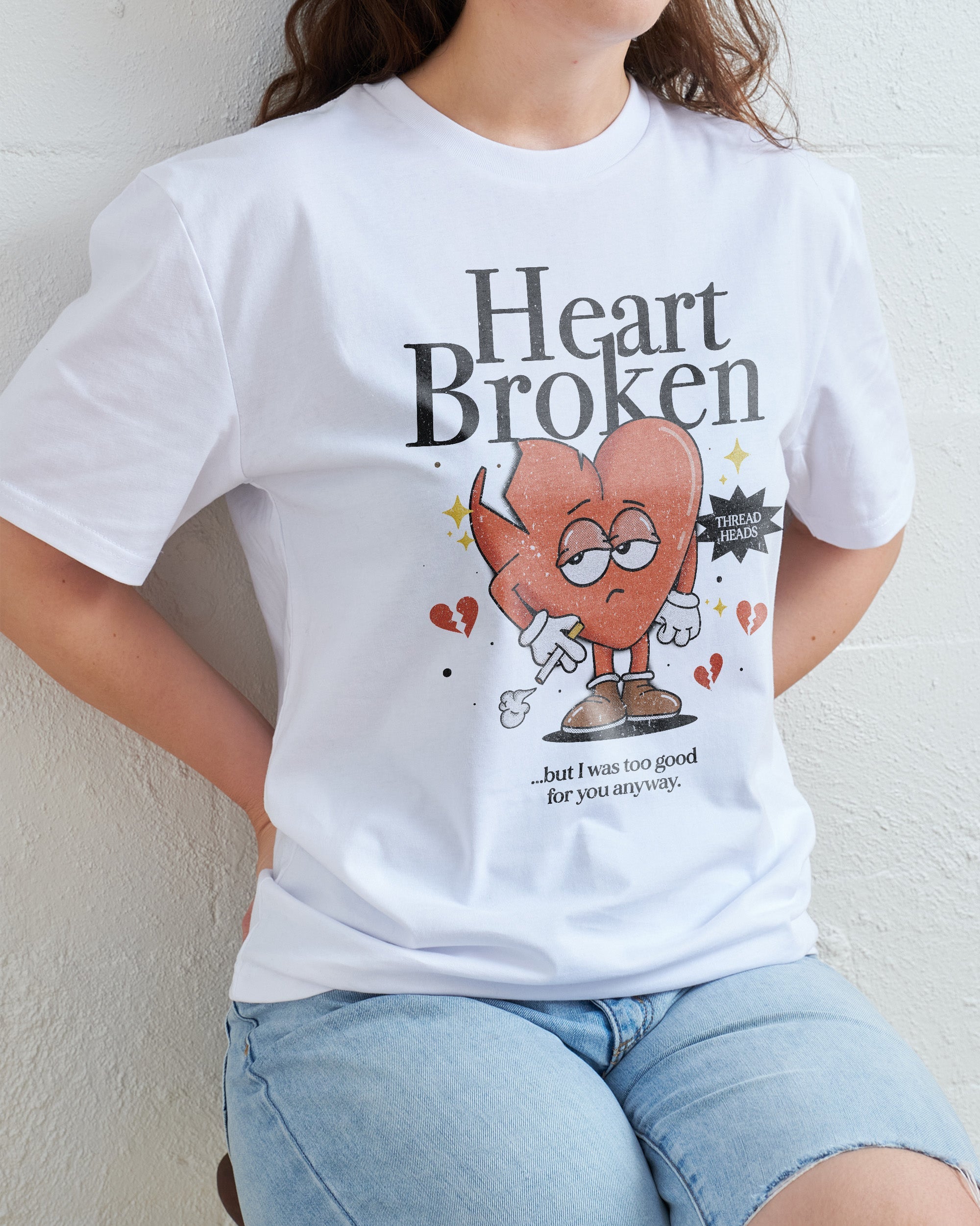Heart Broken T-Shirt Australia Online White