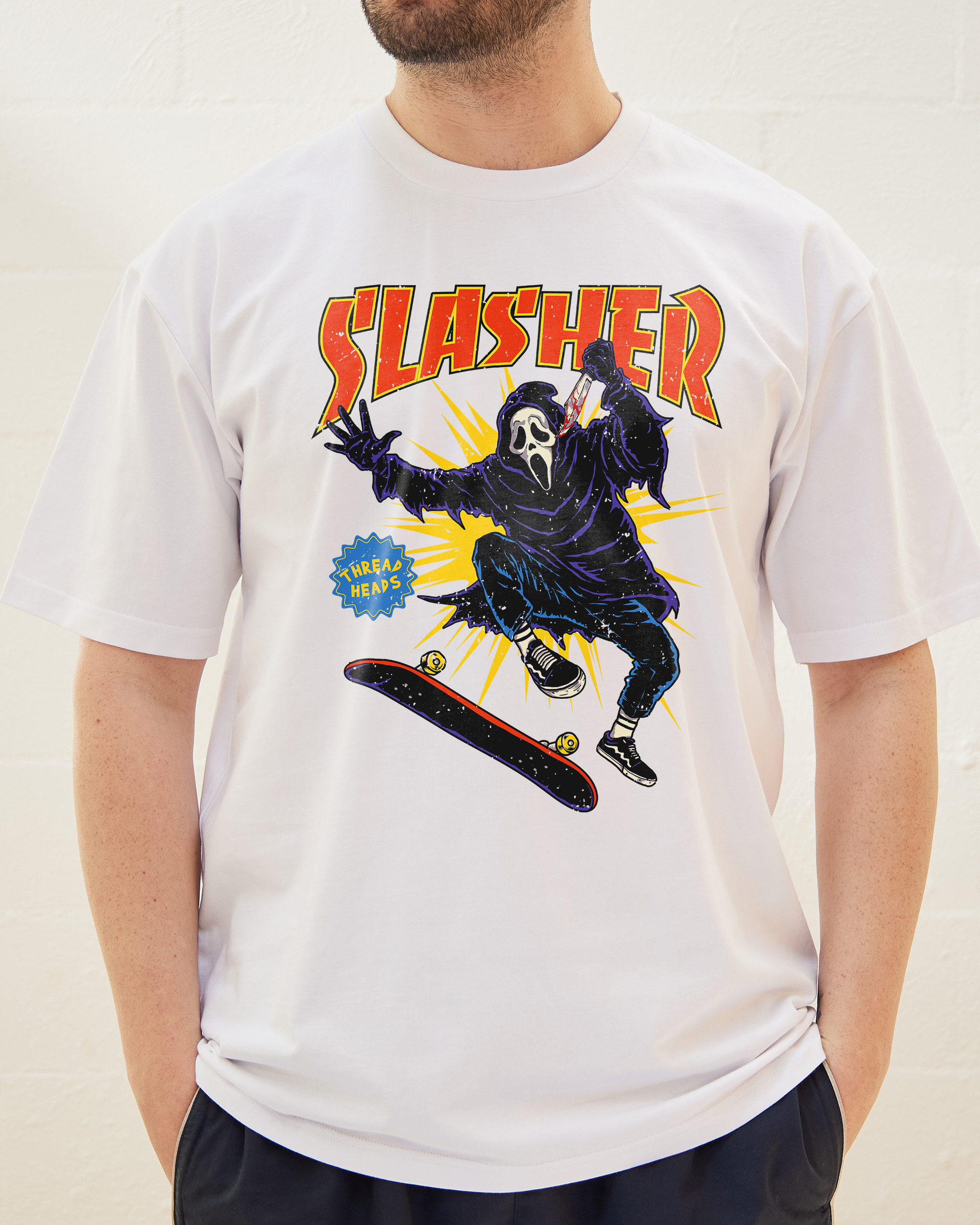 Slasher T-Shirt Australia Online #colour_white