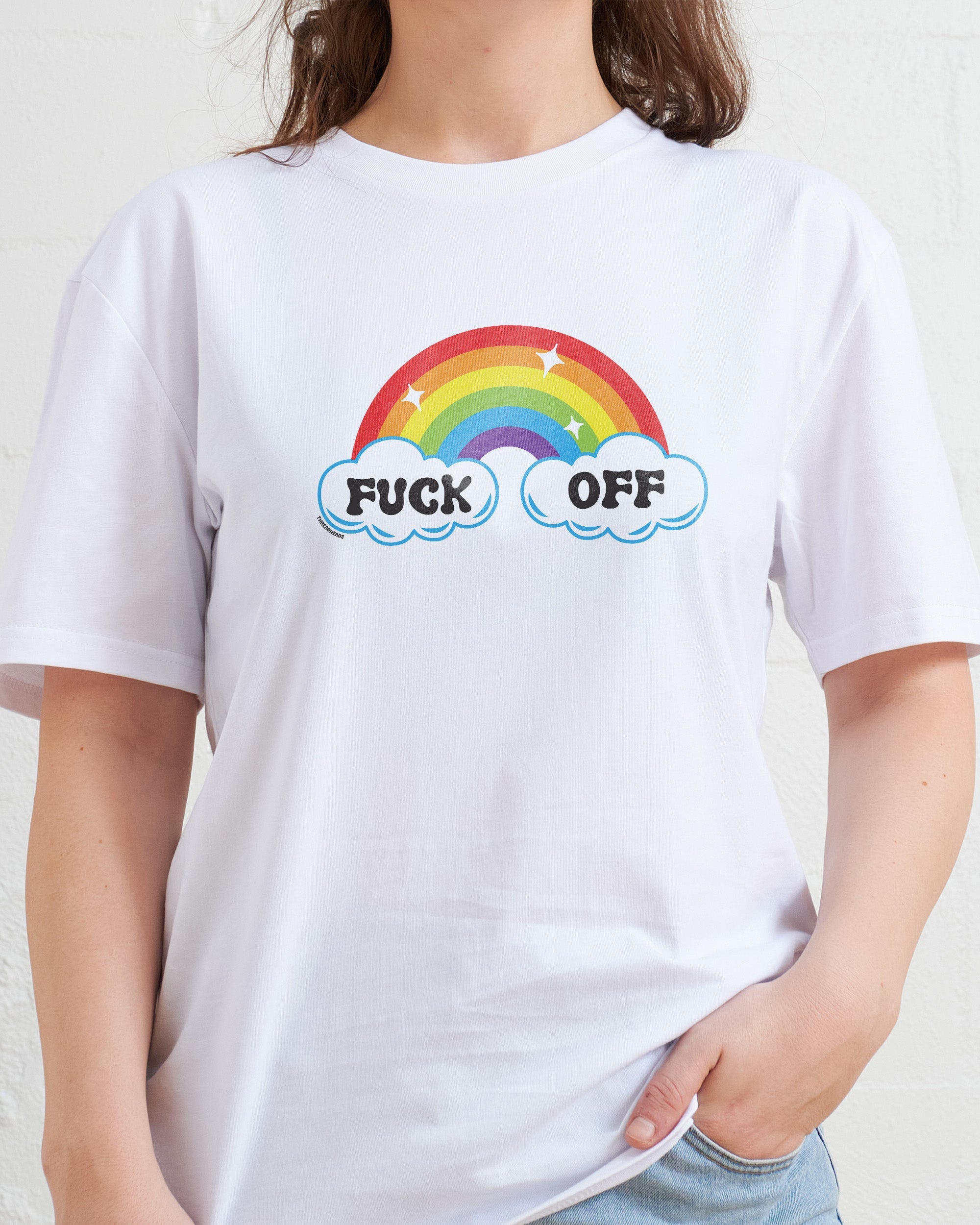 Fk Off Rainbow T-Shirt Australia Online White