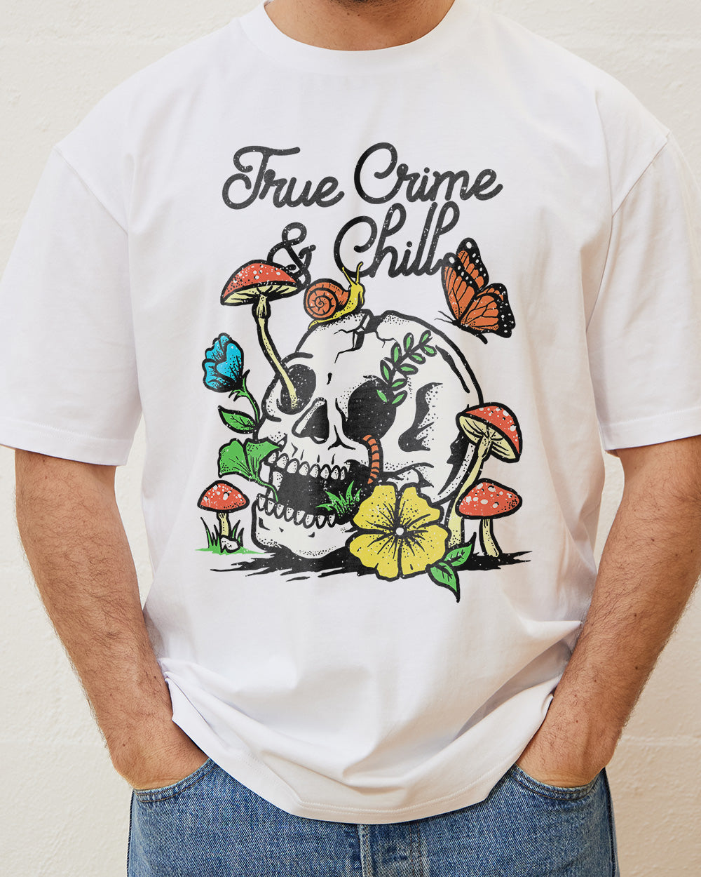 True Crime and Chill T-Shirt Australia Online White