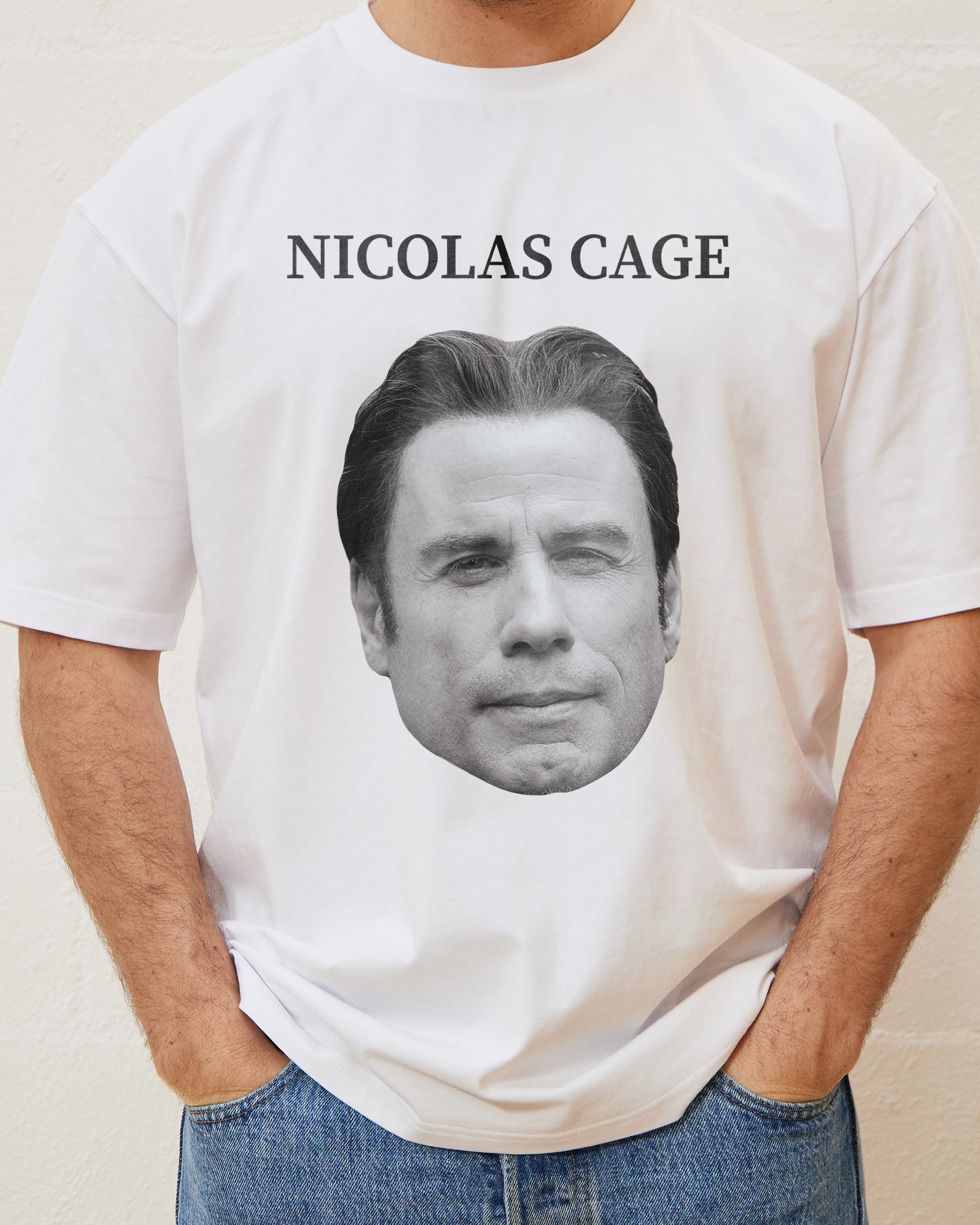 Nicolas Cage T-Shirt Australia Online White