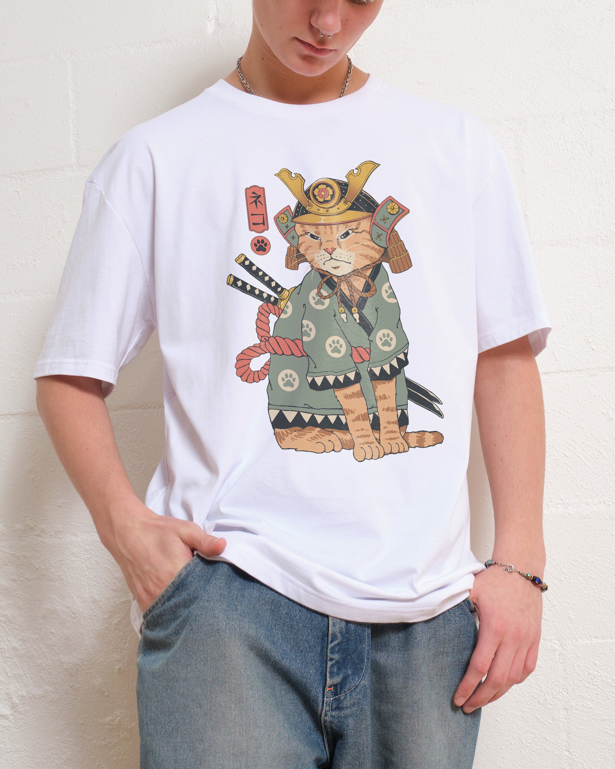 Neko Samurai T-Shirt Australia Online