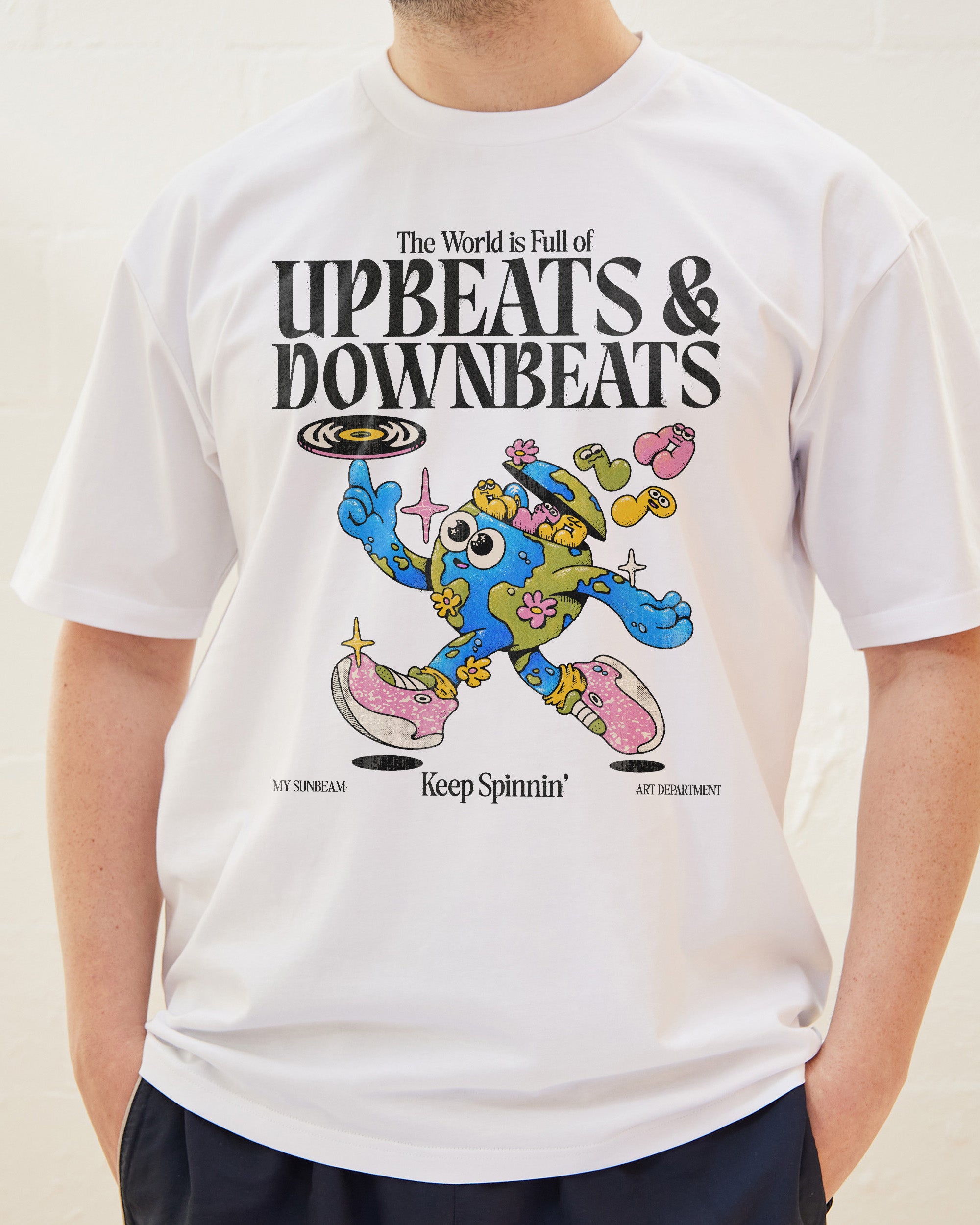 Upbeats & Downbeats T-Shirt Australia Online White