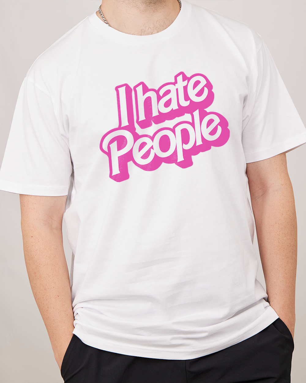 I Hate People T-Shirt White