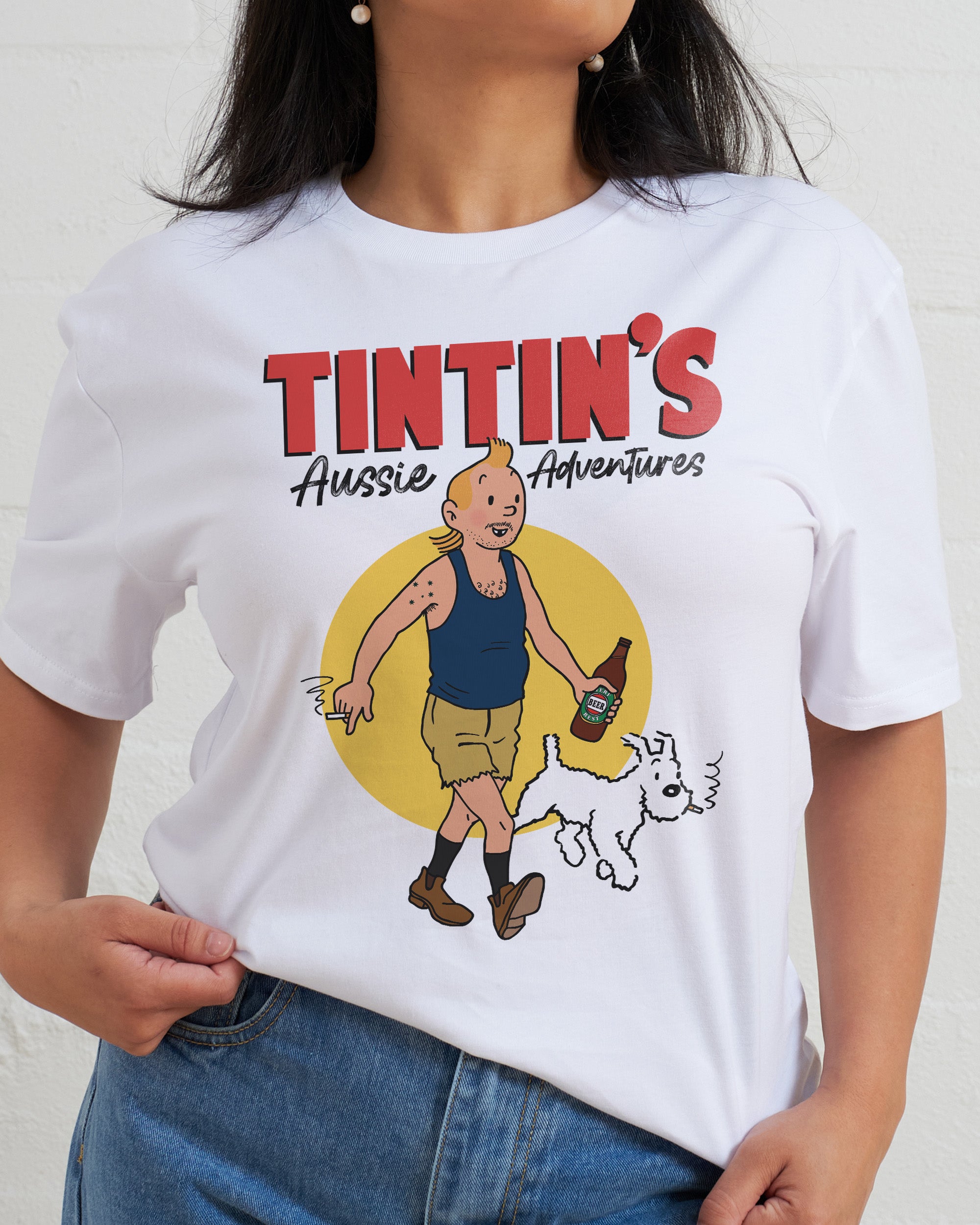 Tintin's Aussie Adventures T-Shirt Australia Online