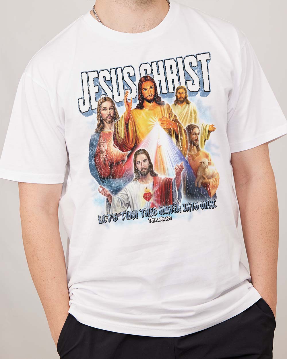 Jesus Christ T-Shirt Australia Online #colour_white