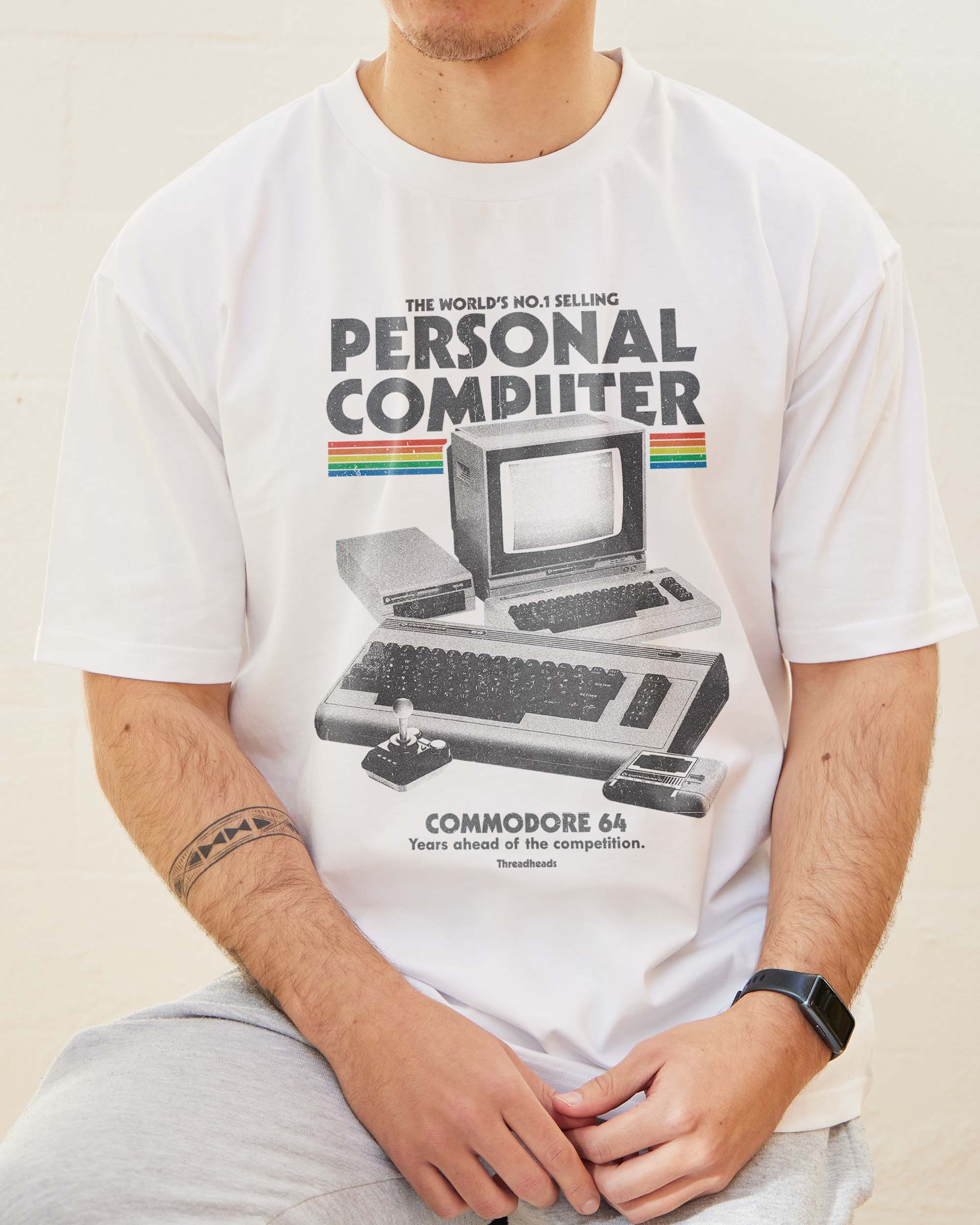 Retro Commodore 64 T-Shirt Australia Online White