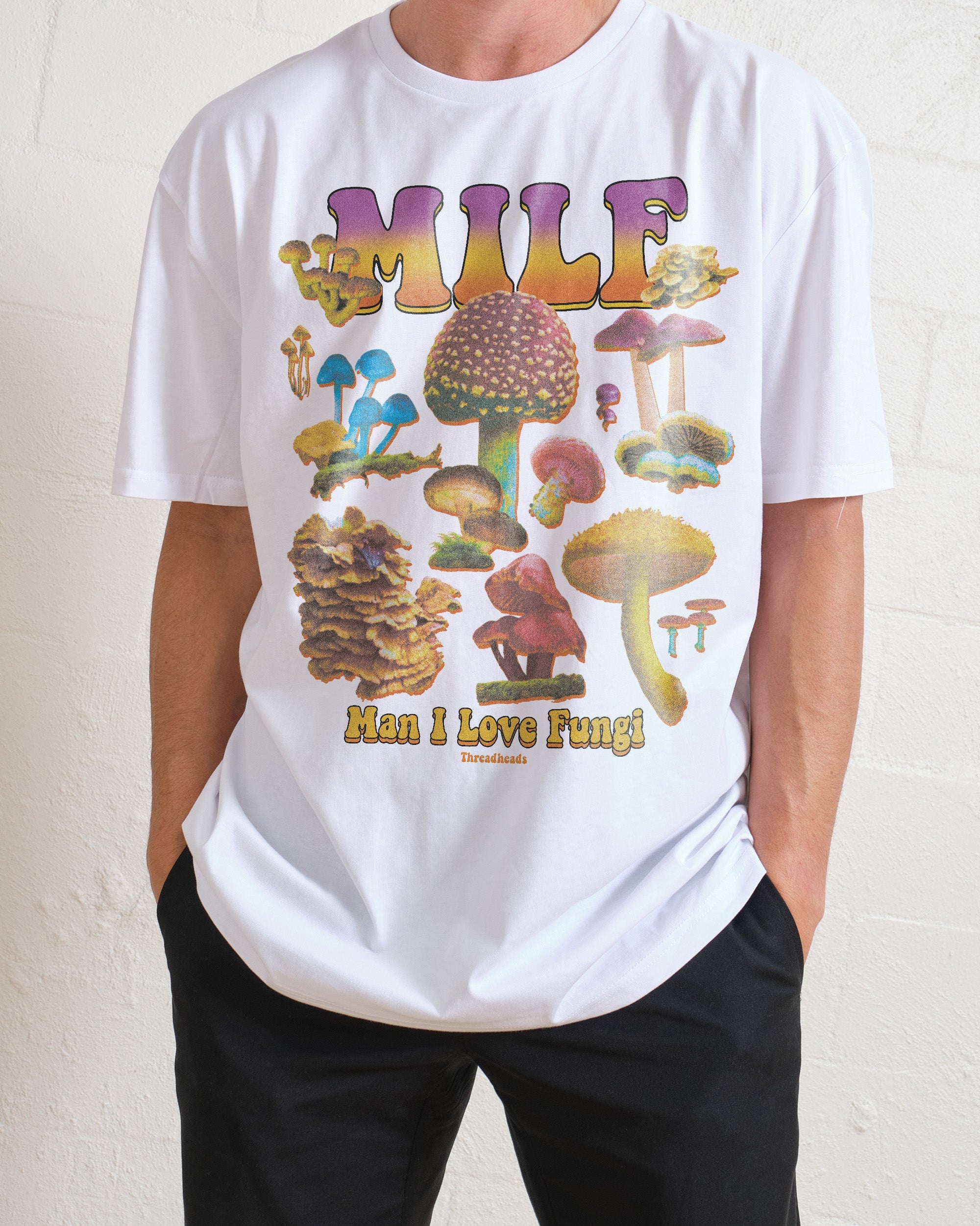 MILF Fungi T-Shirt Australia Online White