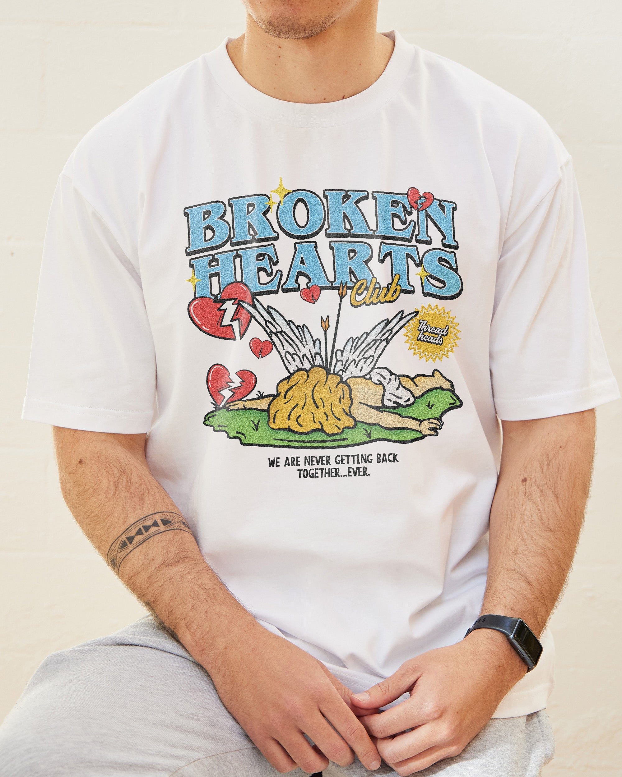 Broken Hearts Club T-Shirt Australia Online White