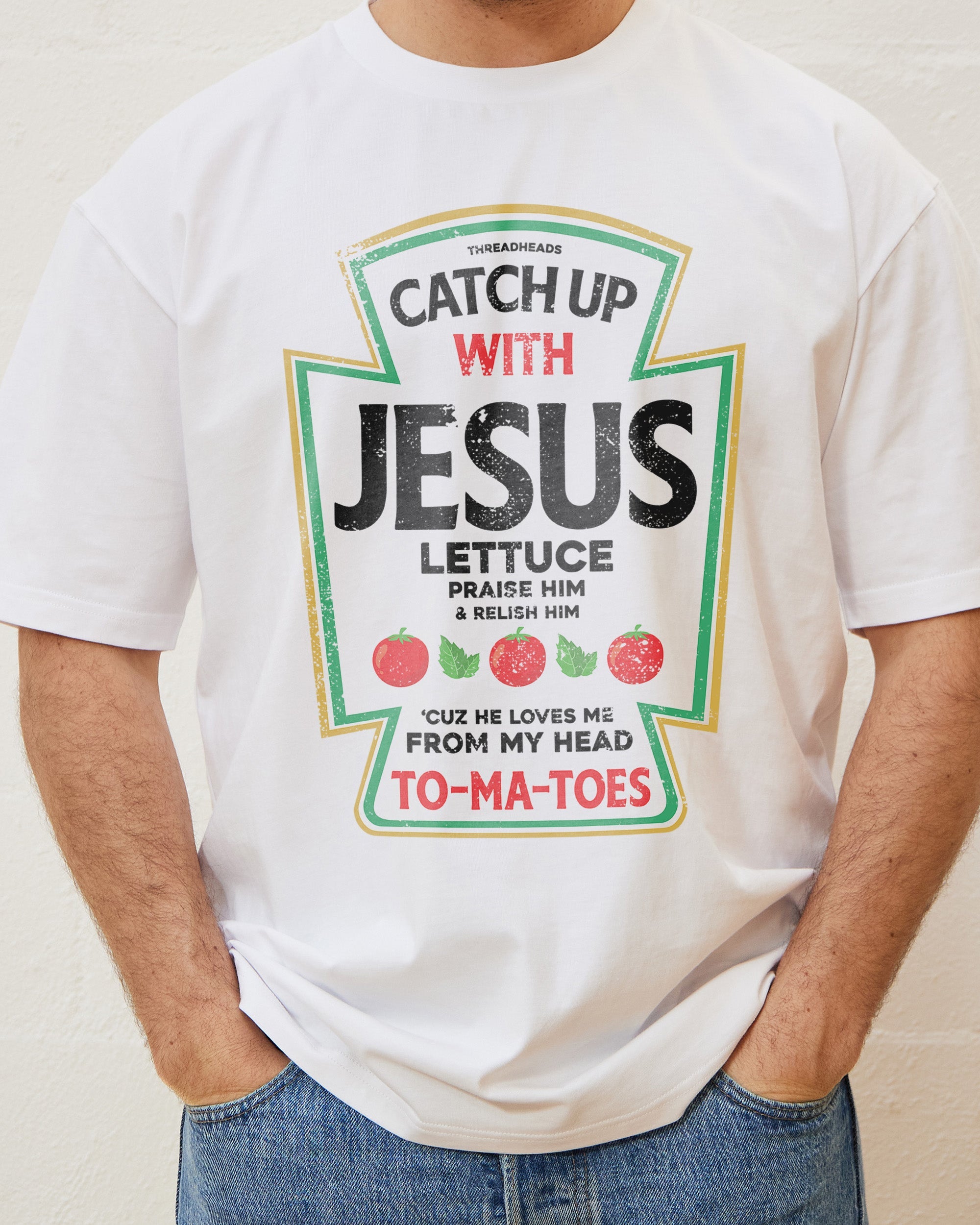 Catch Up with Jesus T-Shirt Australia Online White