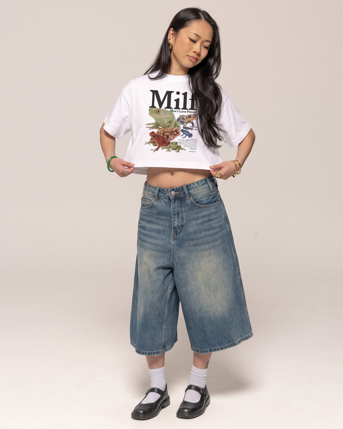 Man I Love Frogs Crop Tee