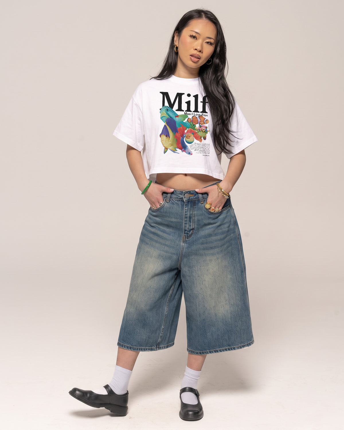 Man I Love Fish Crop Tee