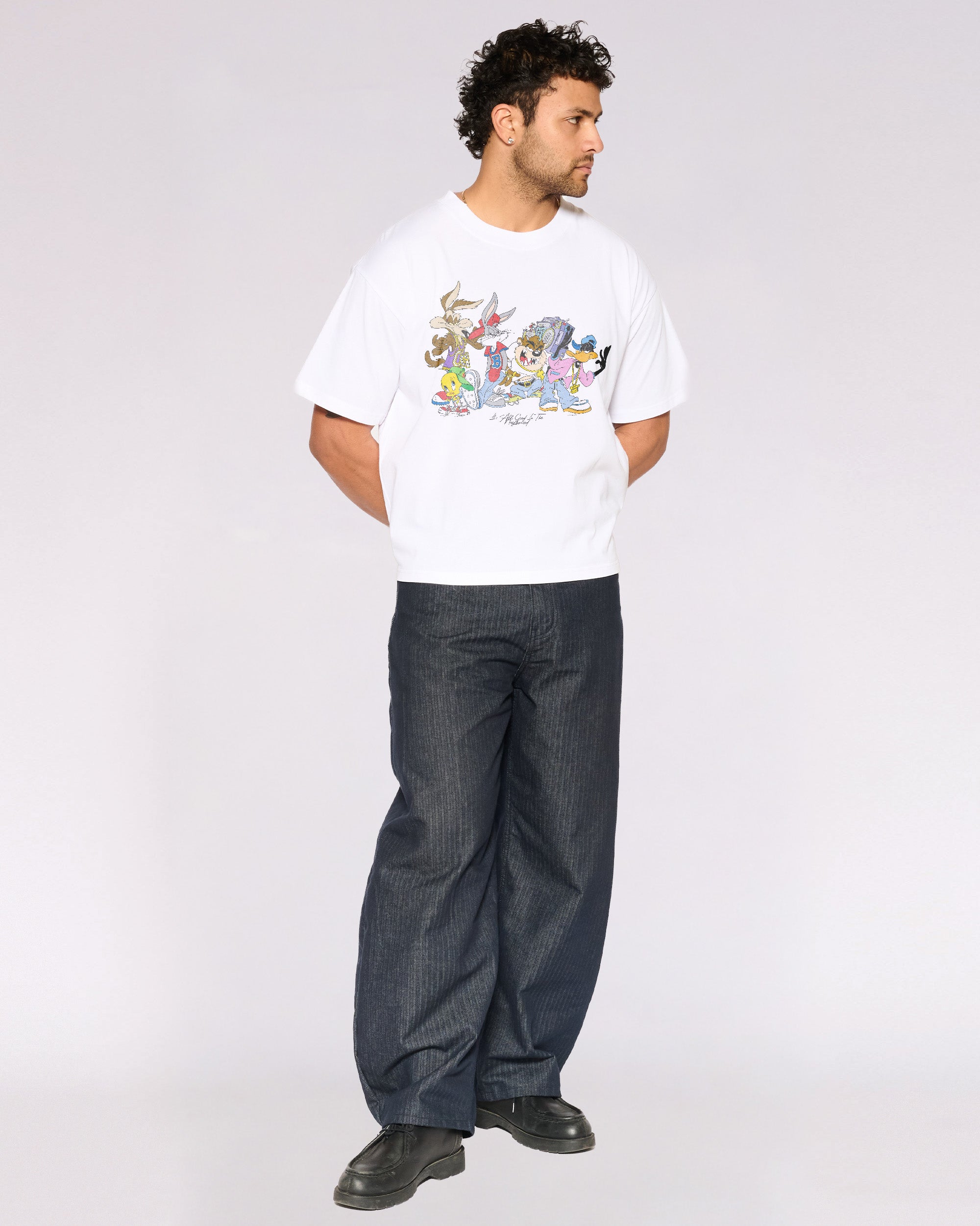 It’s All Good in the Neighborhood Oversized Crop Tee
