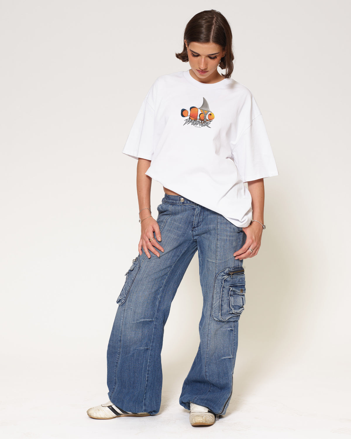 Predator White Oversized Tee