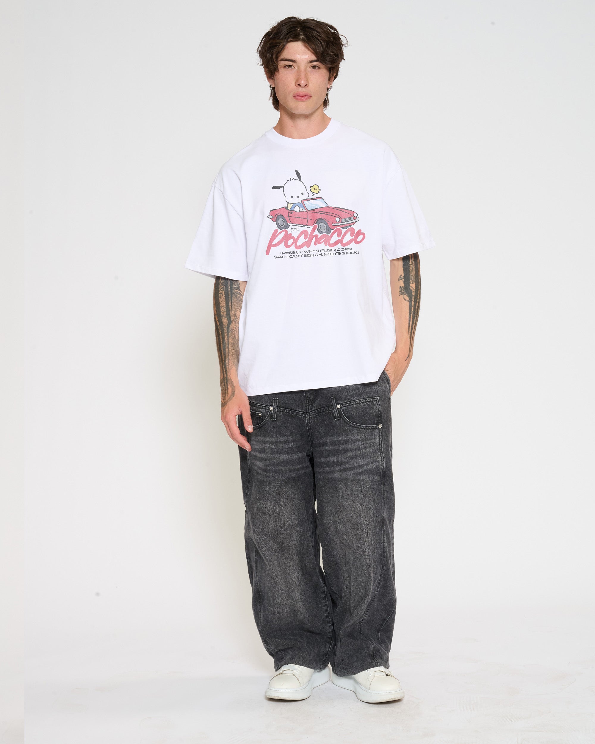 Pochacco Peak Hour Oversized Tee Official Hello Kitty and Friends collab Threadheads